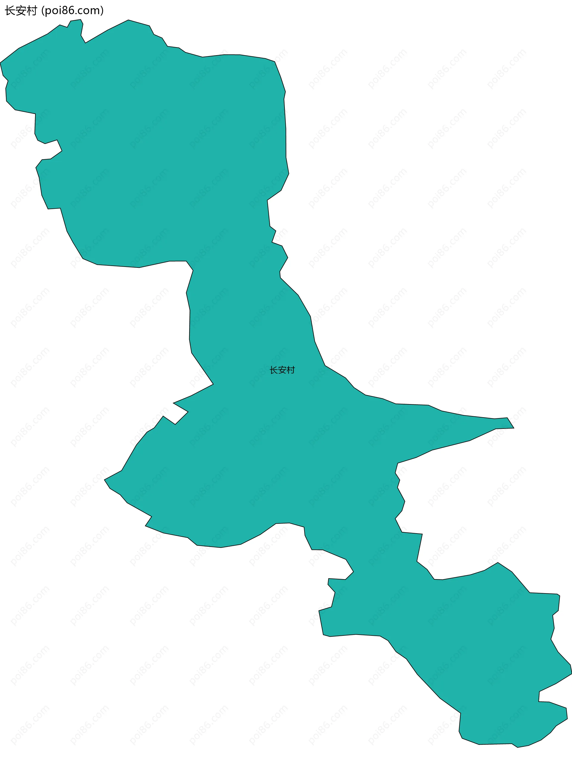 长安村边界地图