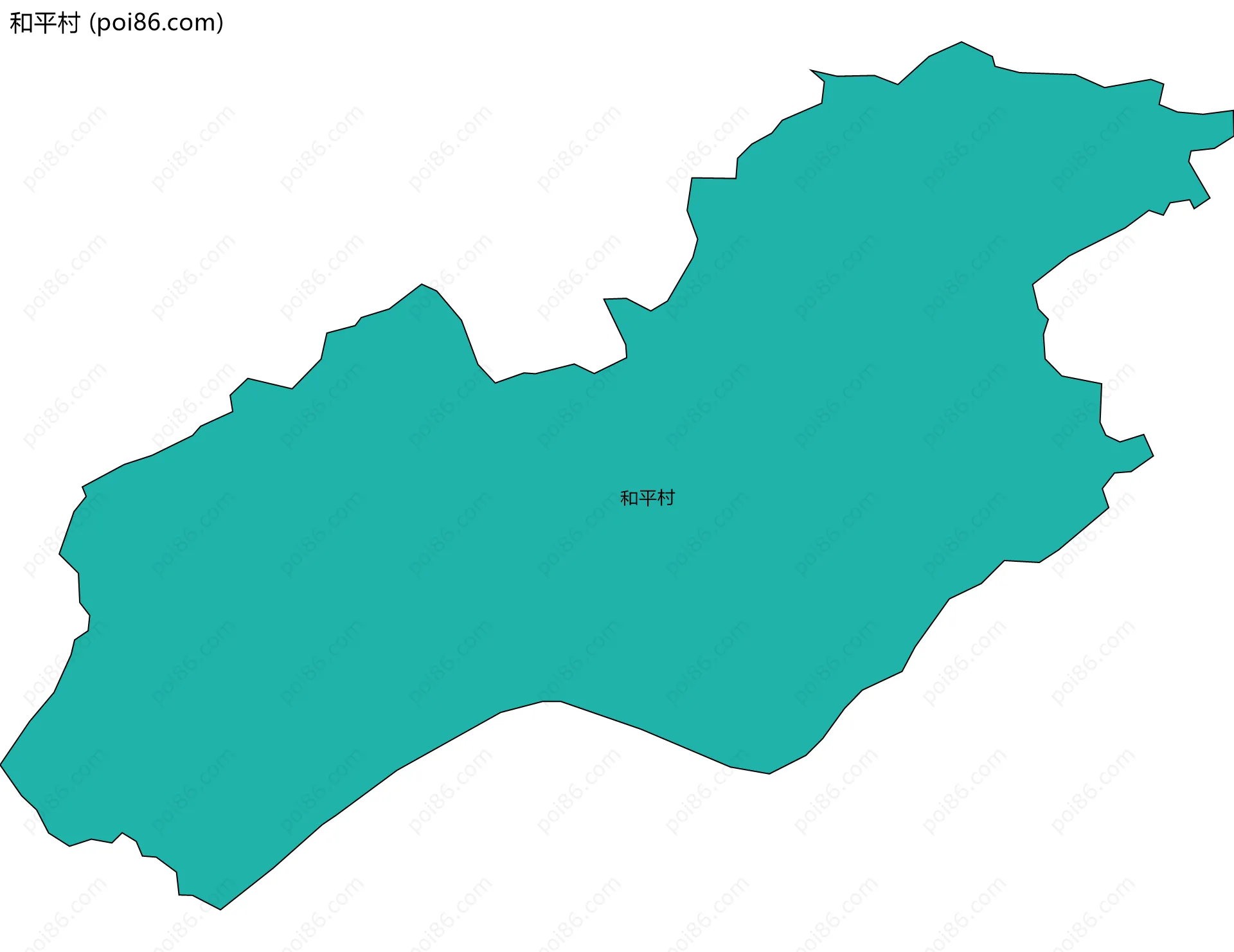 和平村边界地图