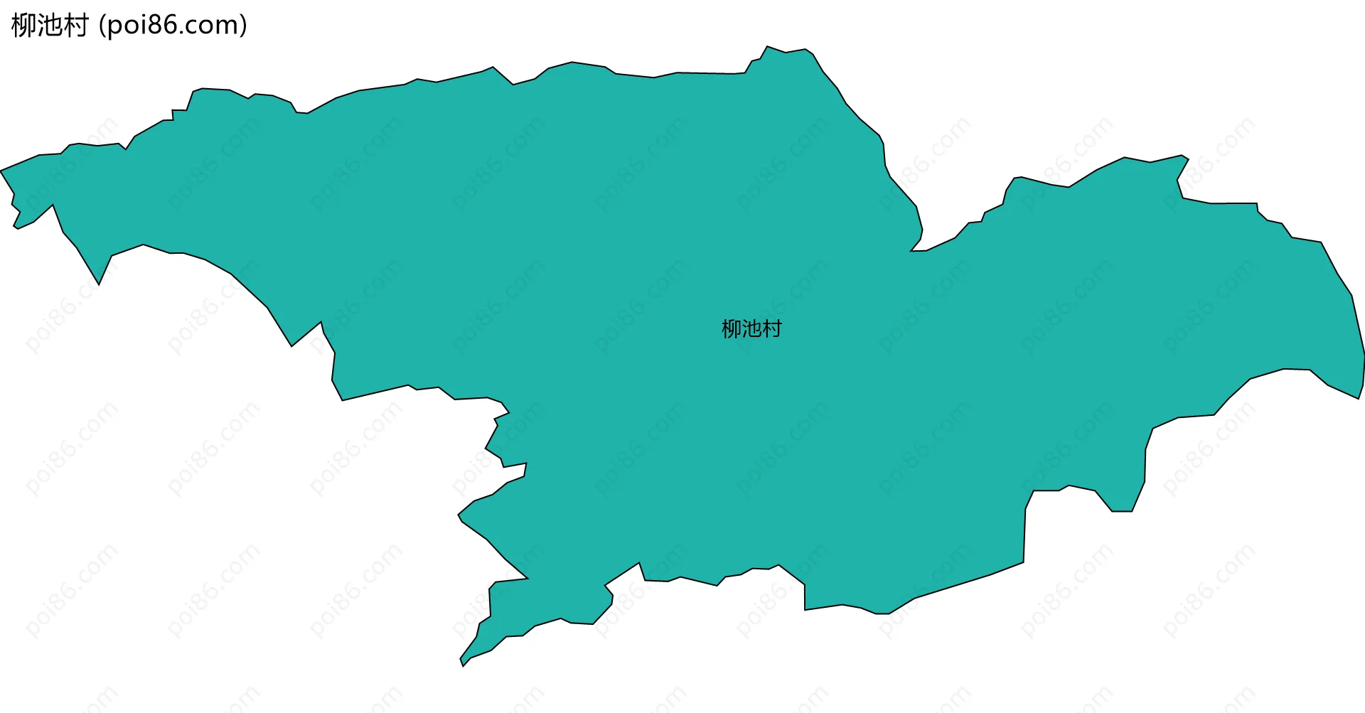 柳池村边界地图