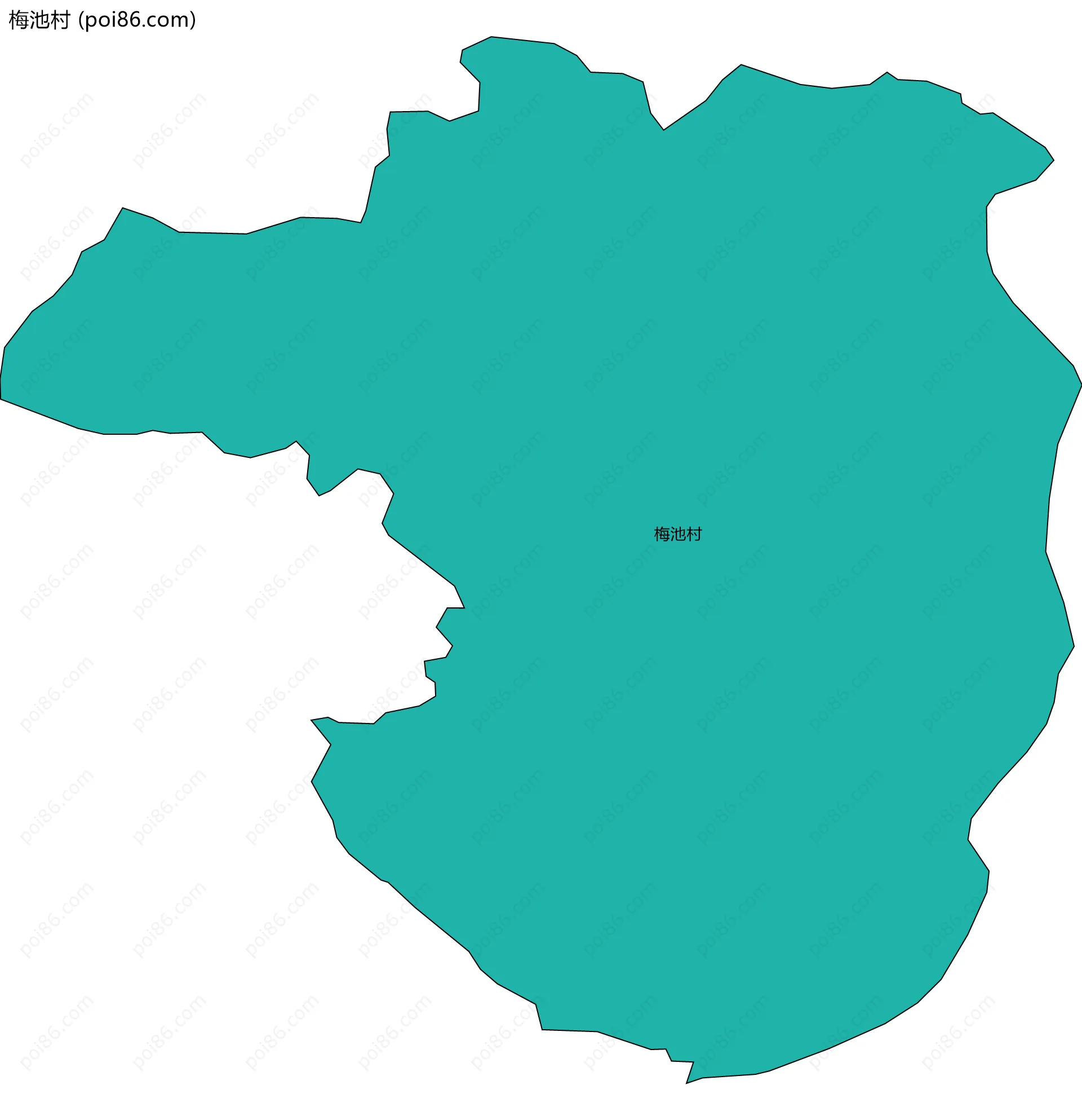 梅池村边界地图