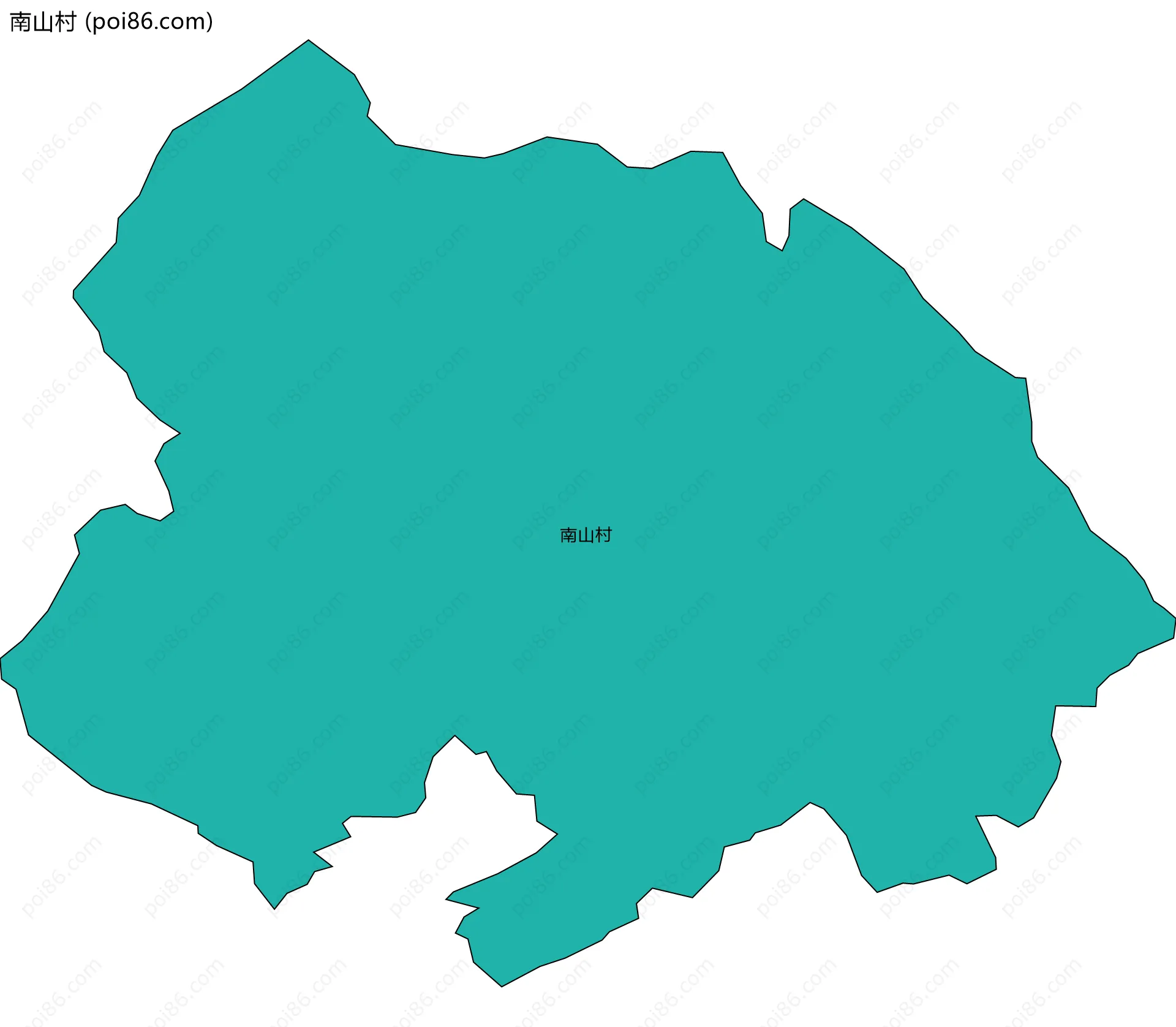 南山村边界地图