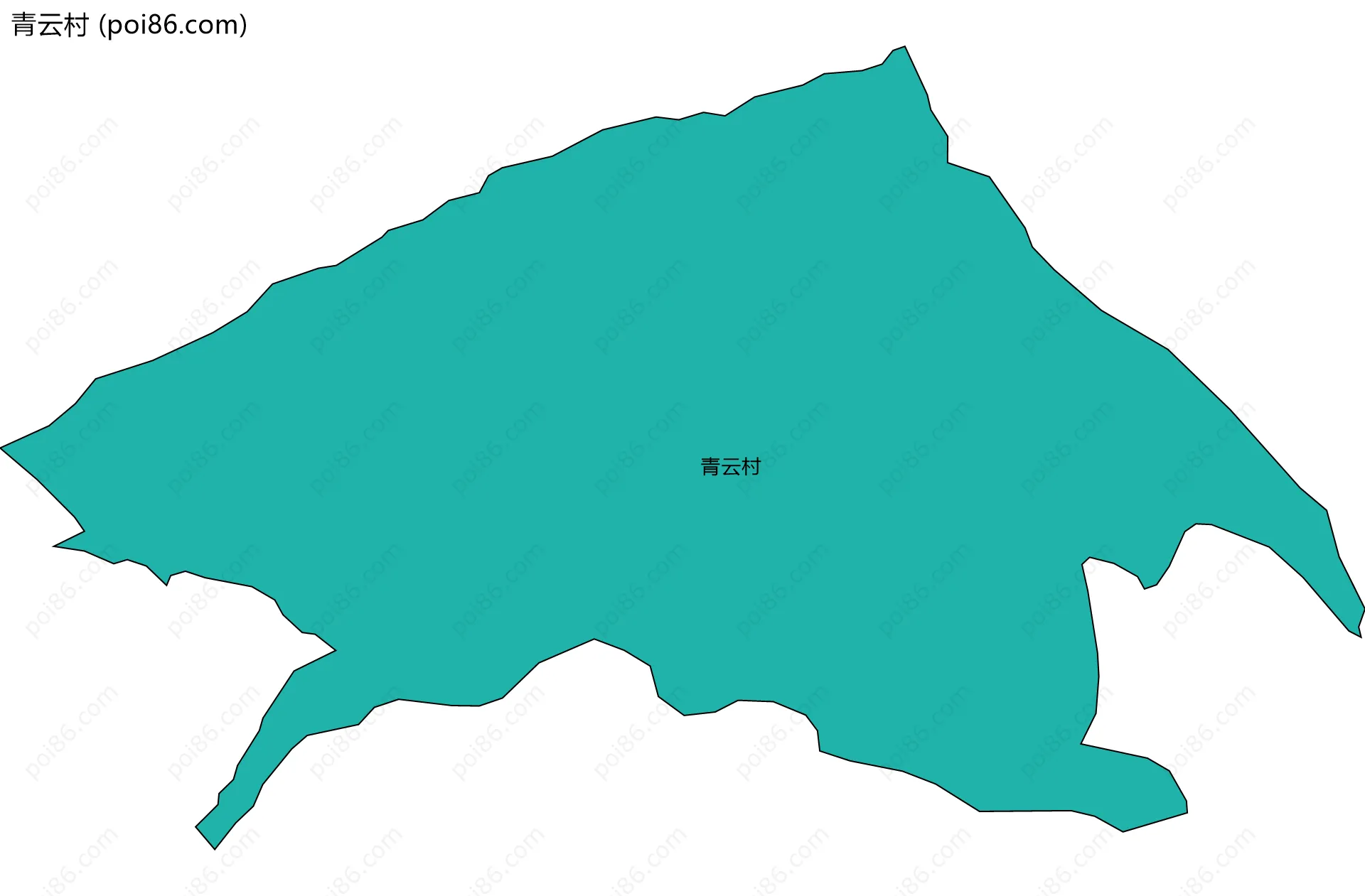 青云村边界地图