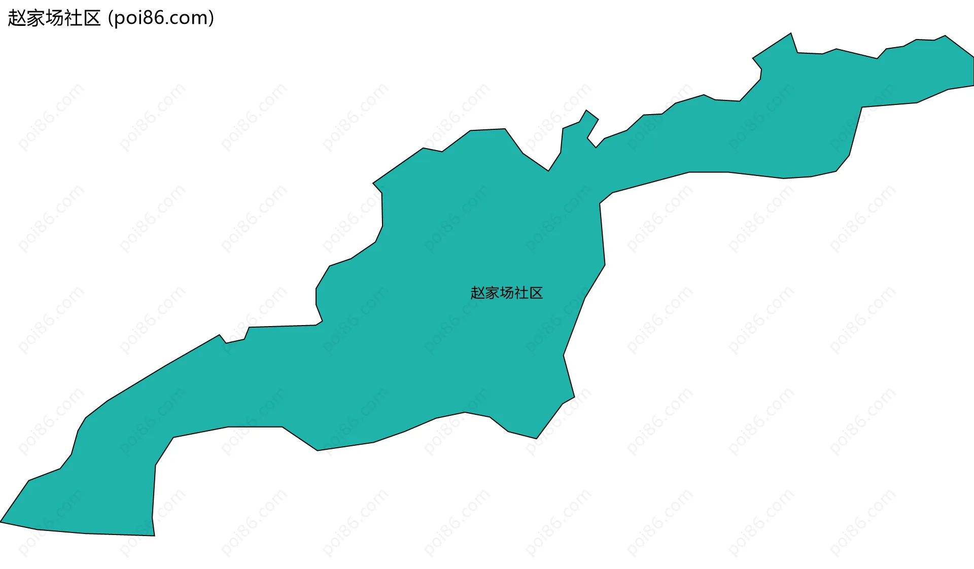 赵家场社区边界地图