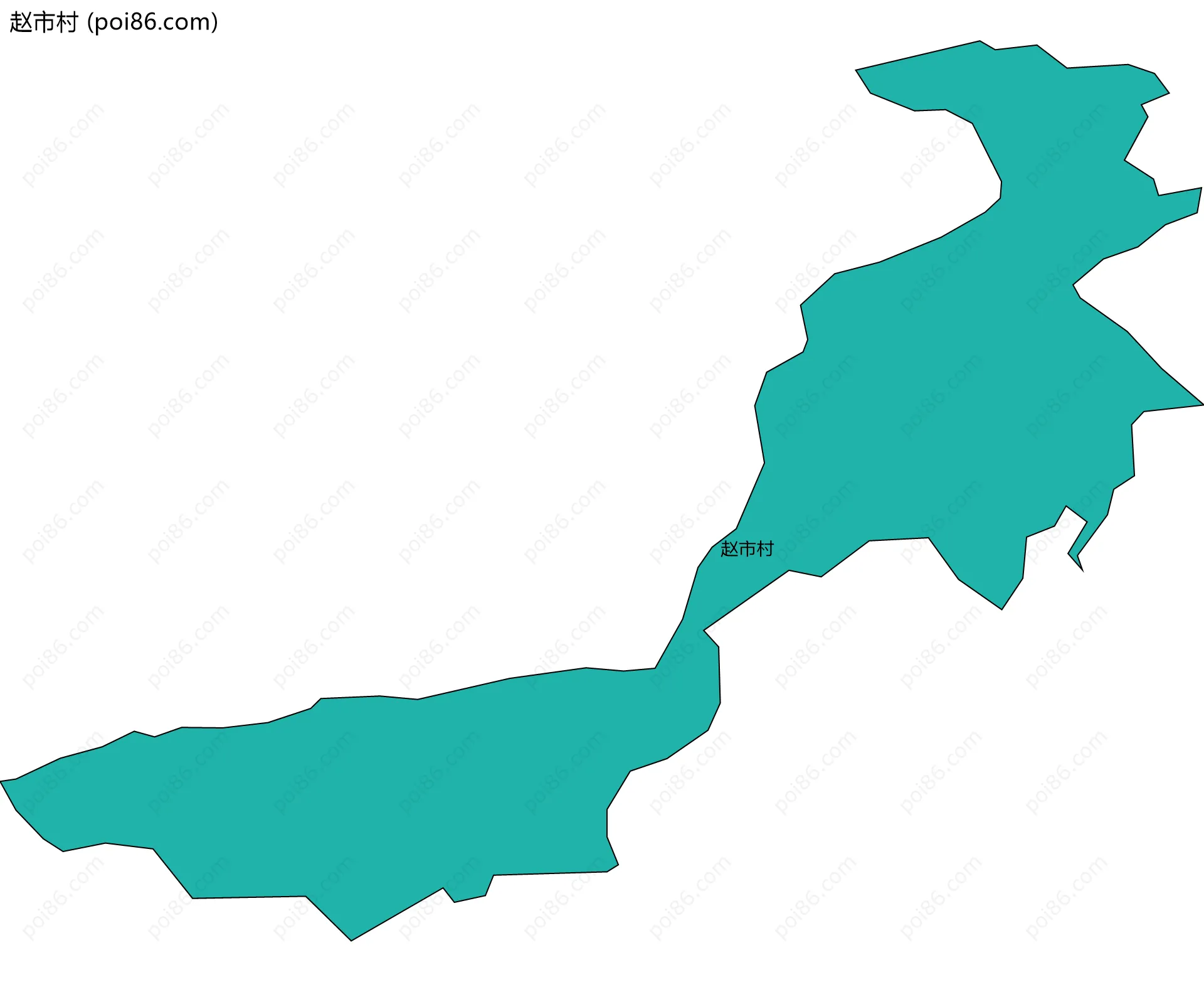 赵市村边界地图