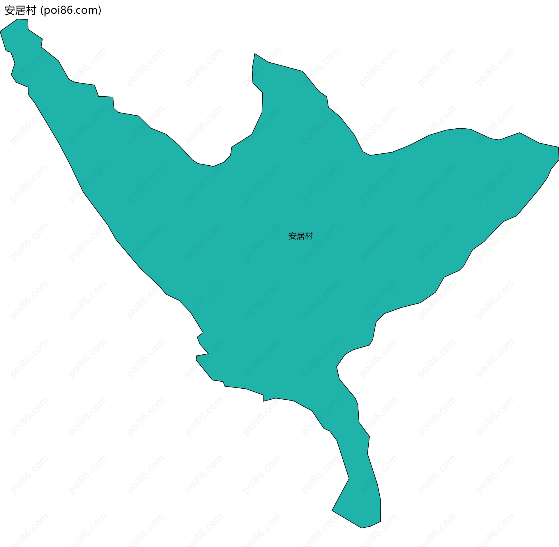 安居村边界地图