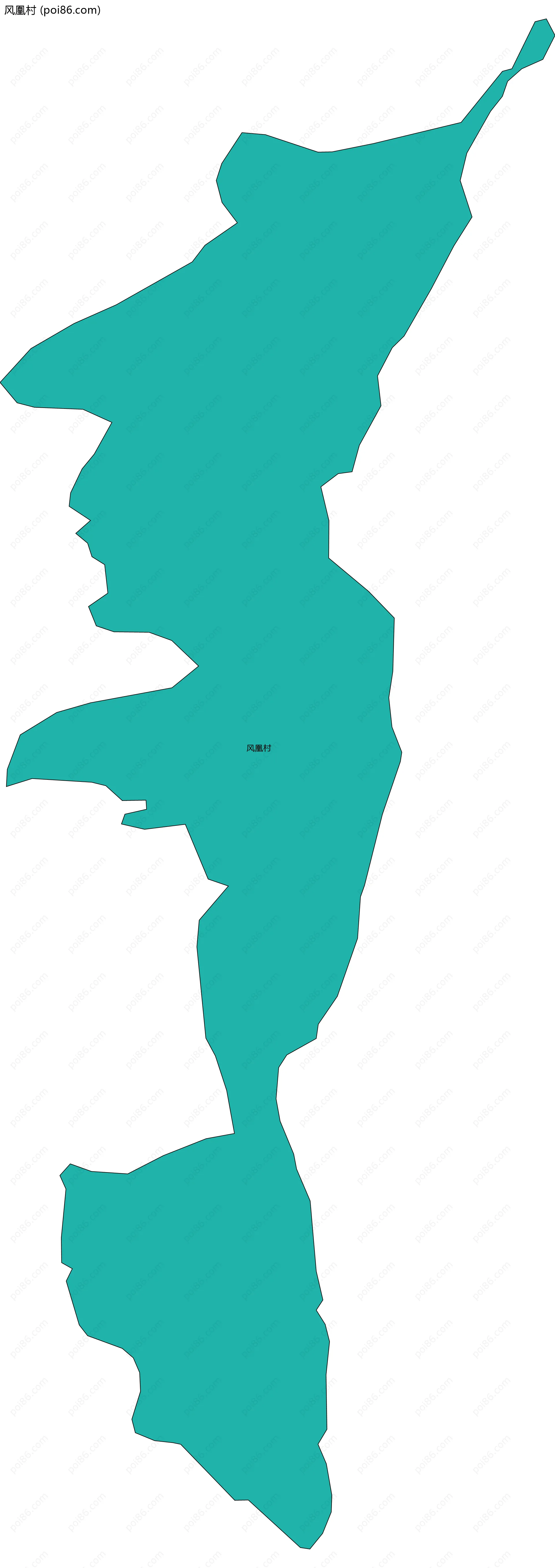 风凰村边界地图