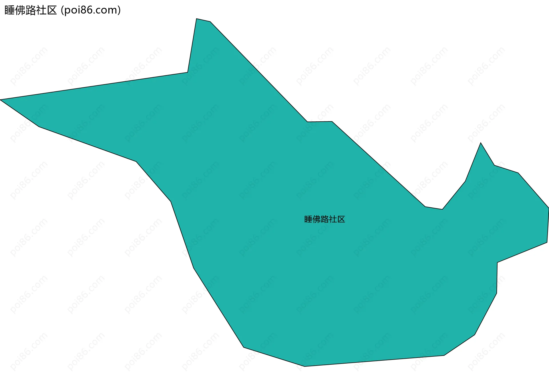 睡佛路社区边界地图