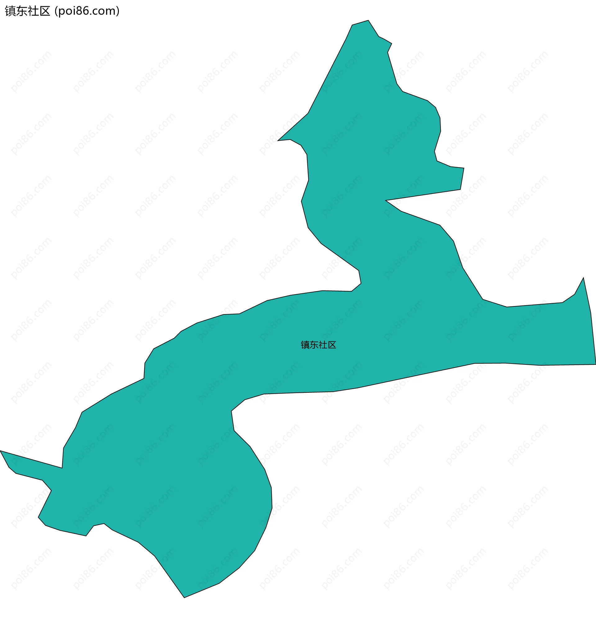 镇东社区边界地图