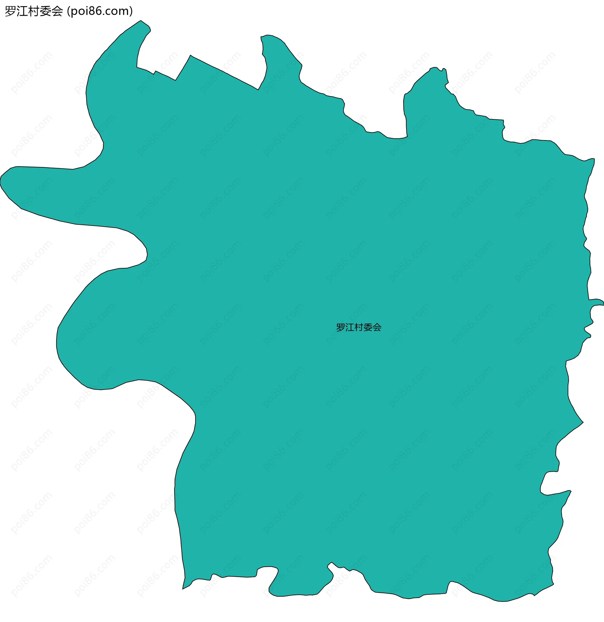 罗江村委会边界地图