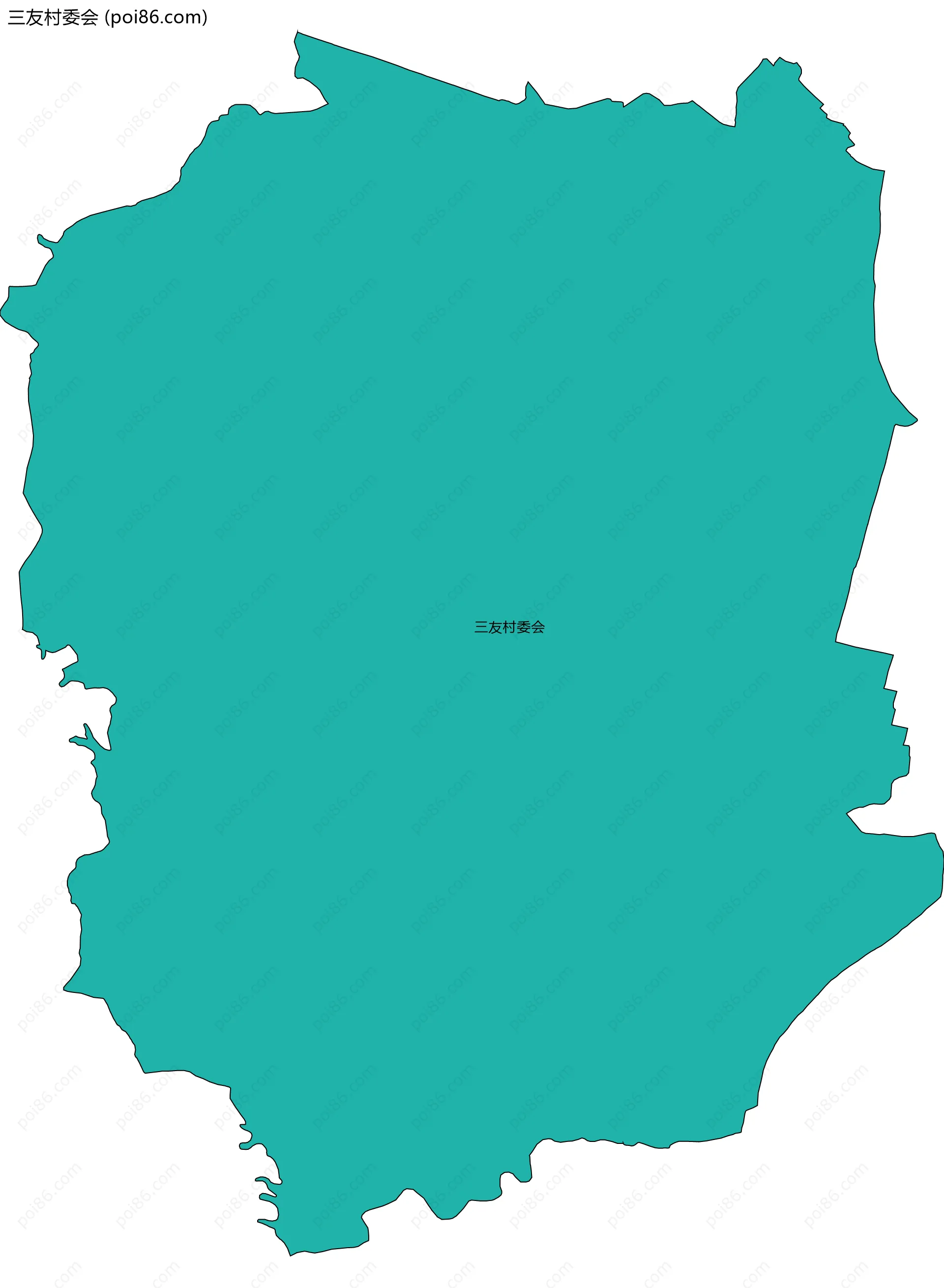 三友村委会边界地图