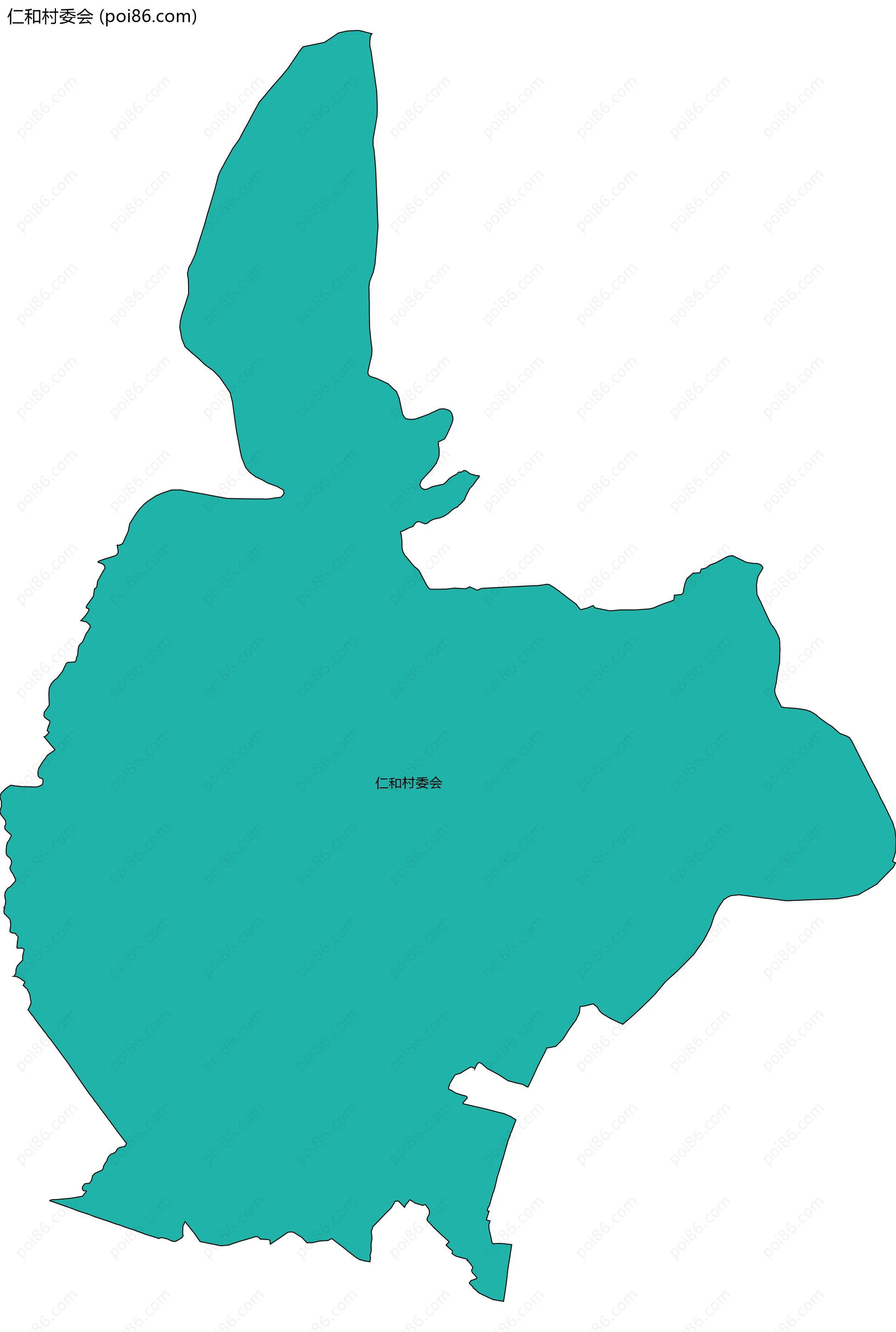 仁和村委会边界地图