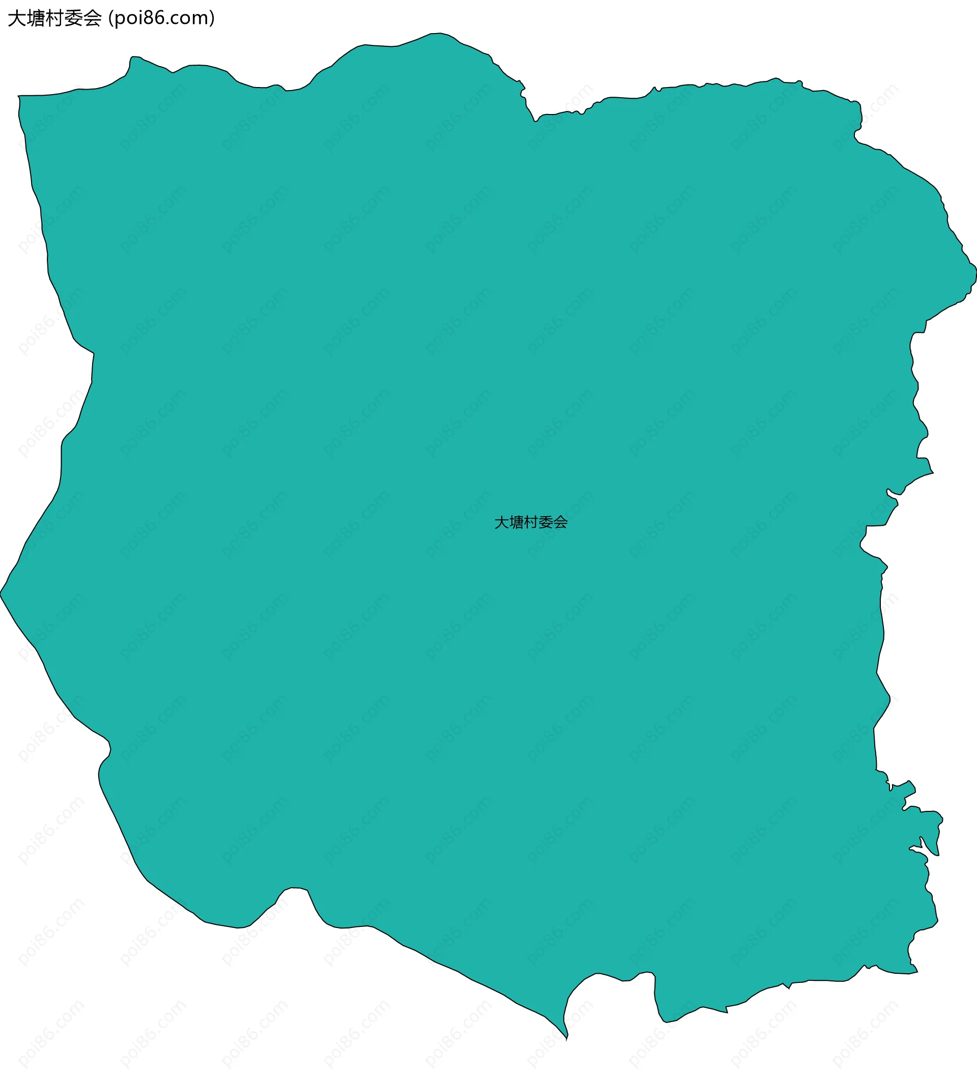 大塘村委会边界地图