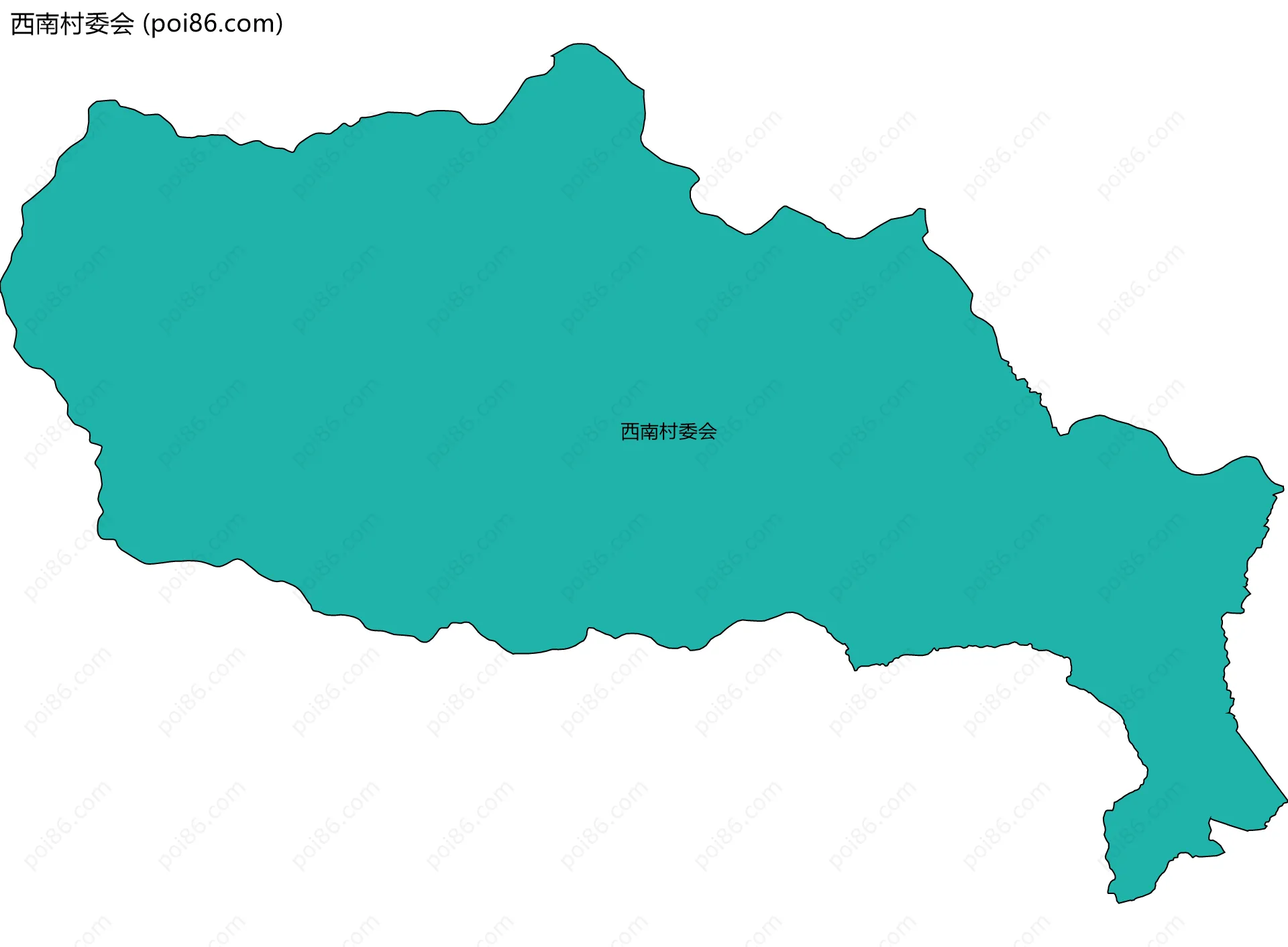 西南村委会边界地图