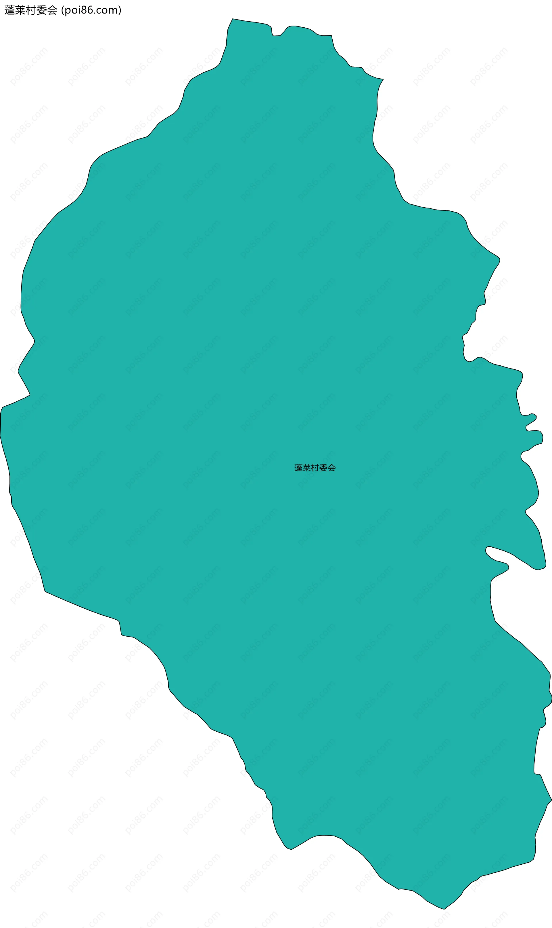 蓬莱村委会边界地图