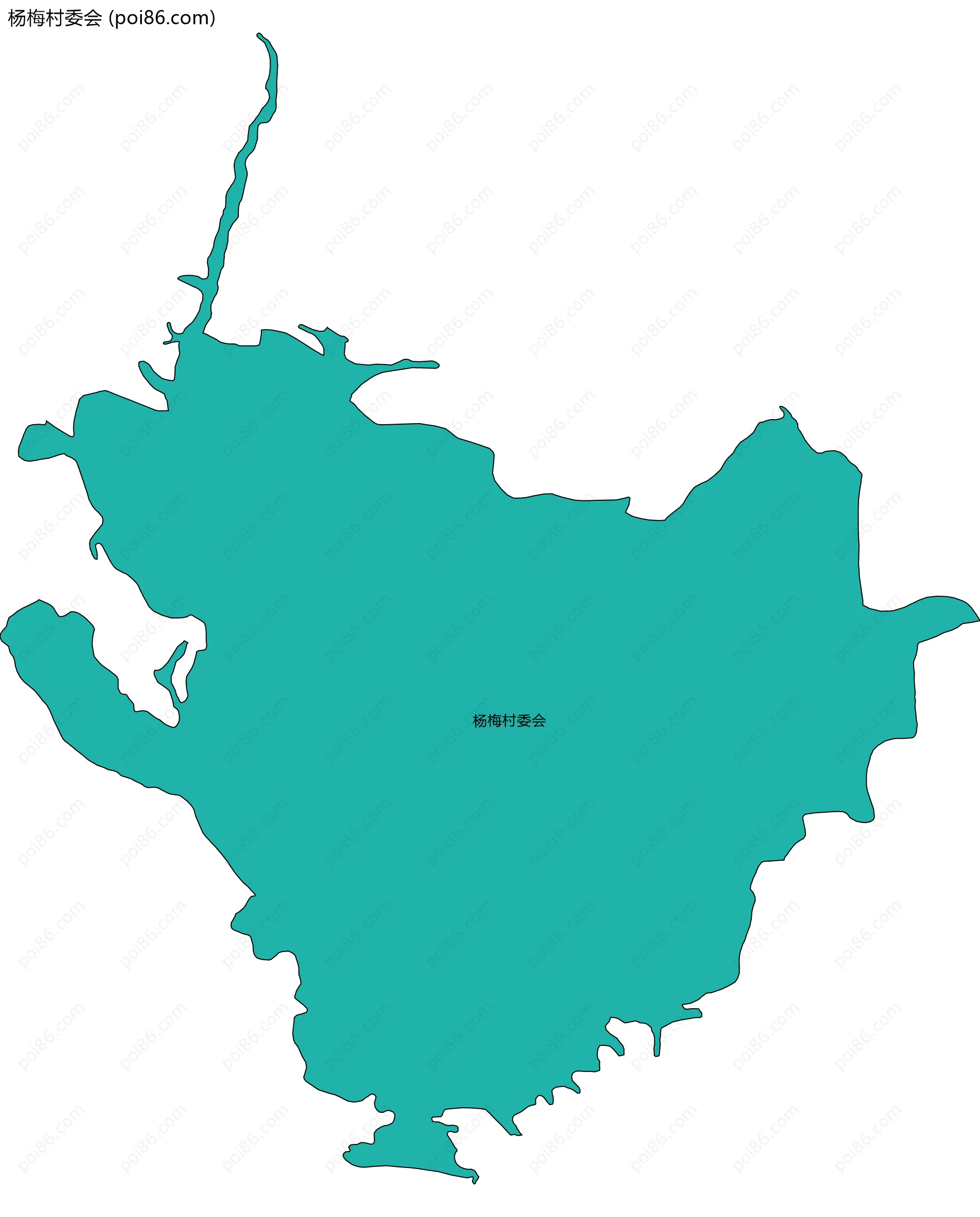 杨梅村委会边界地图