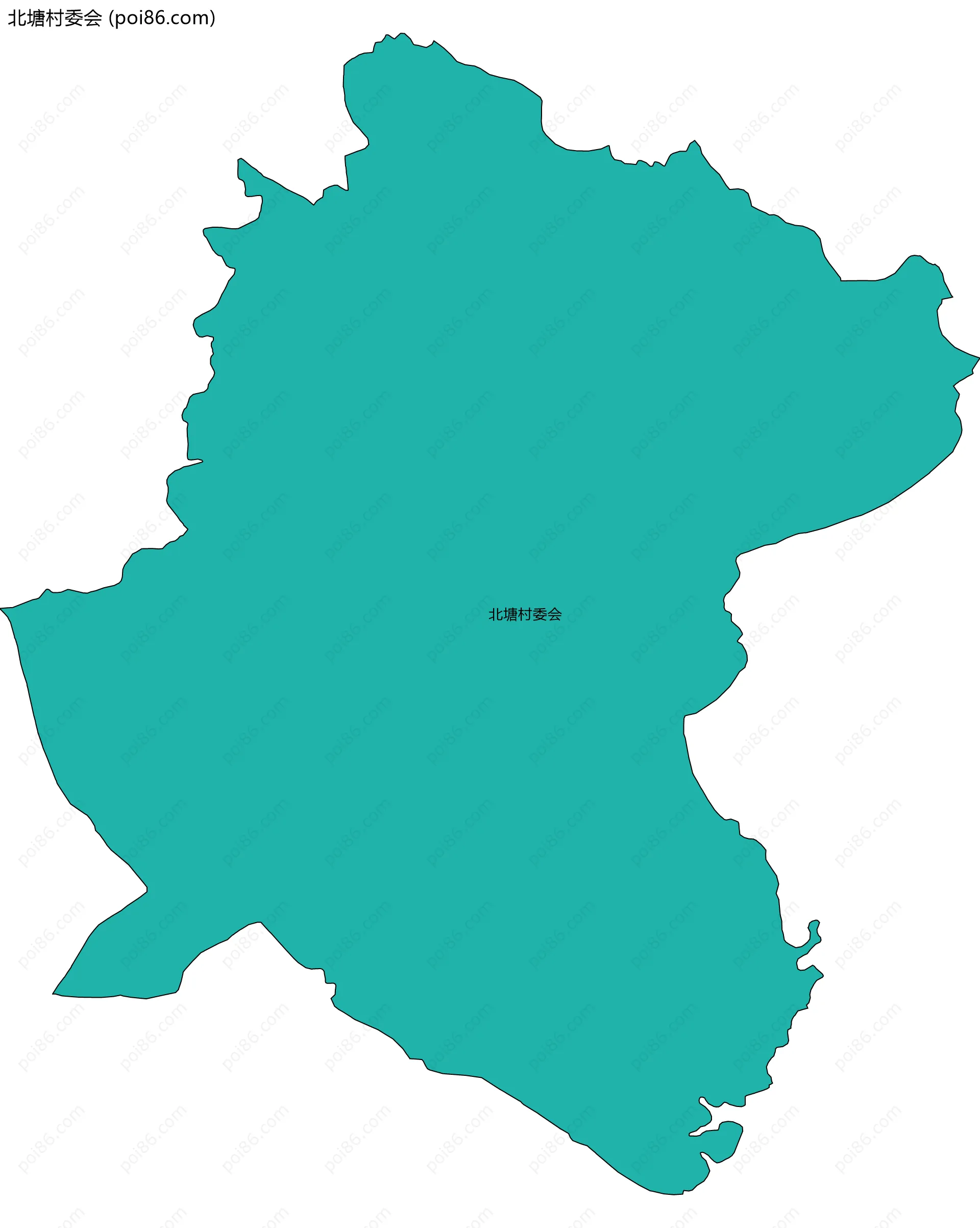 北塘村委会边界地图