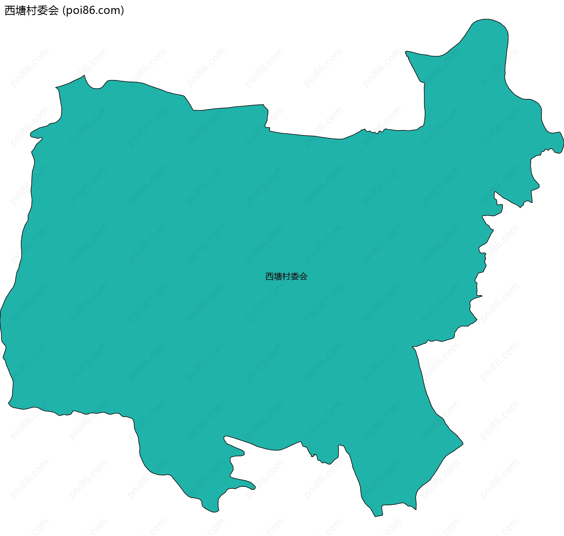 西塘村委会边界地图