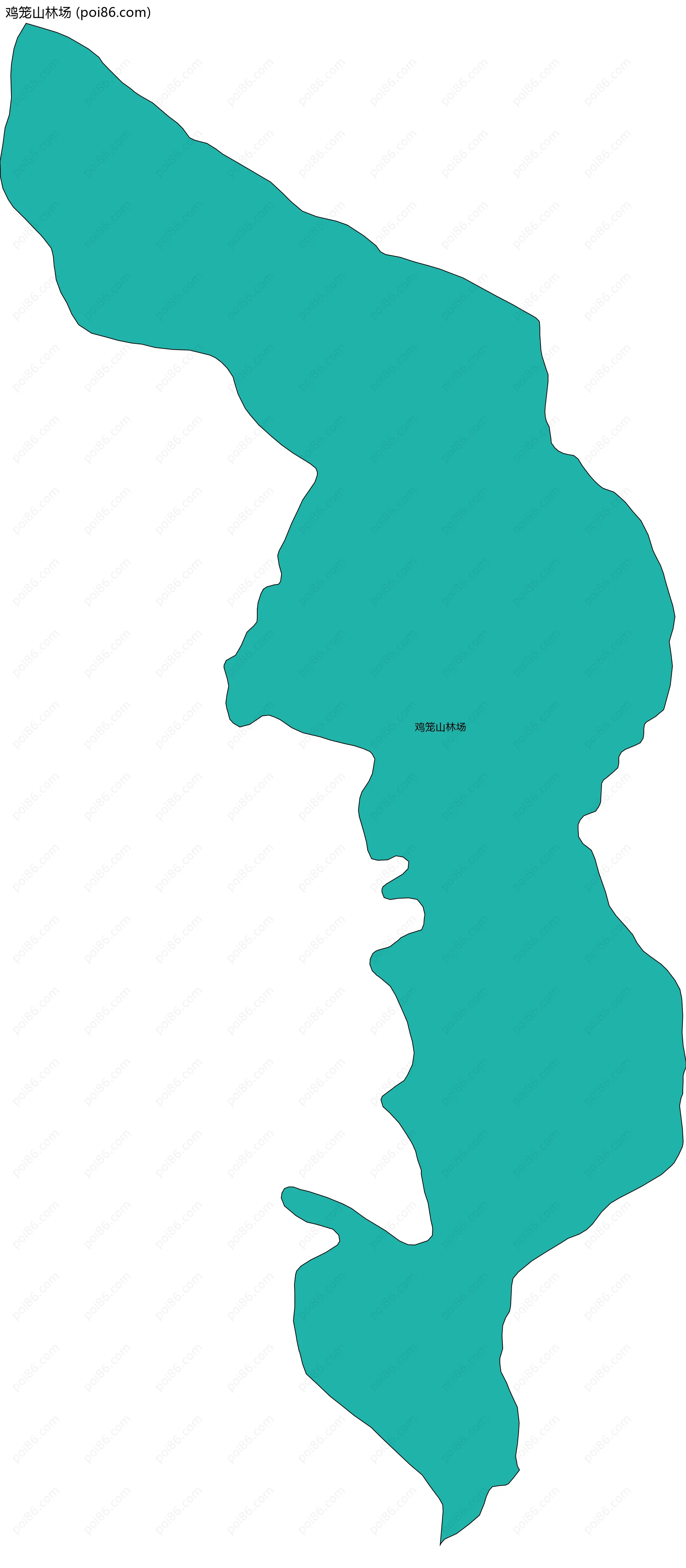 鸡笼山林场边界地图