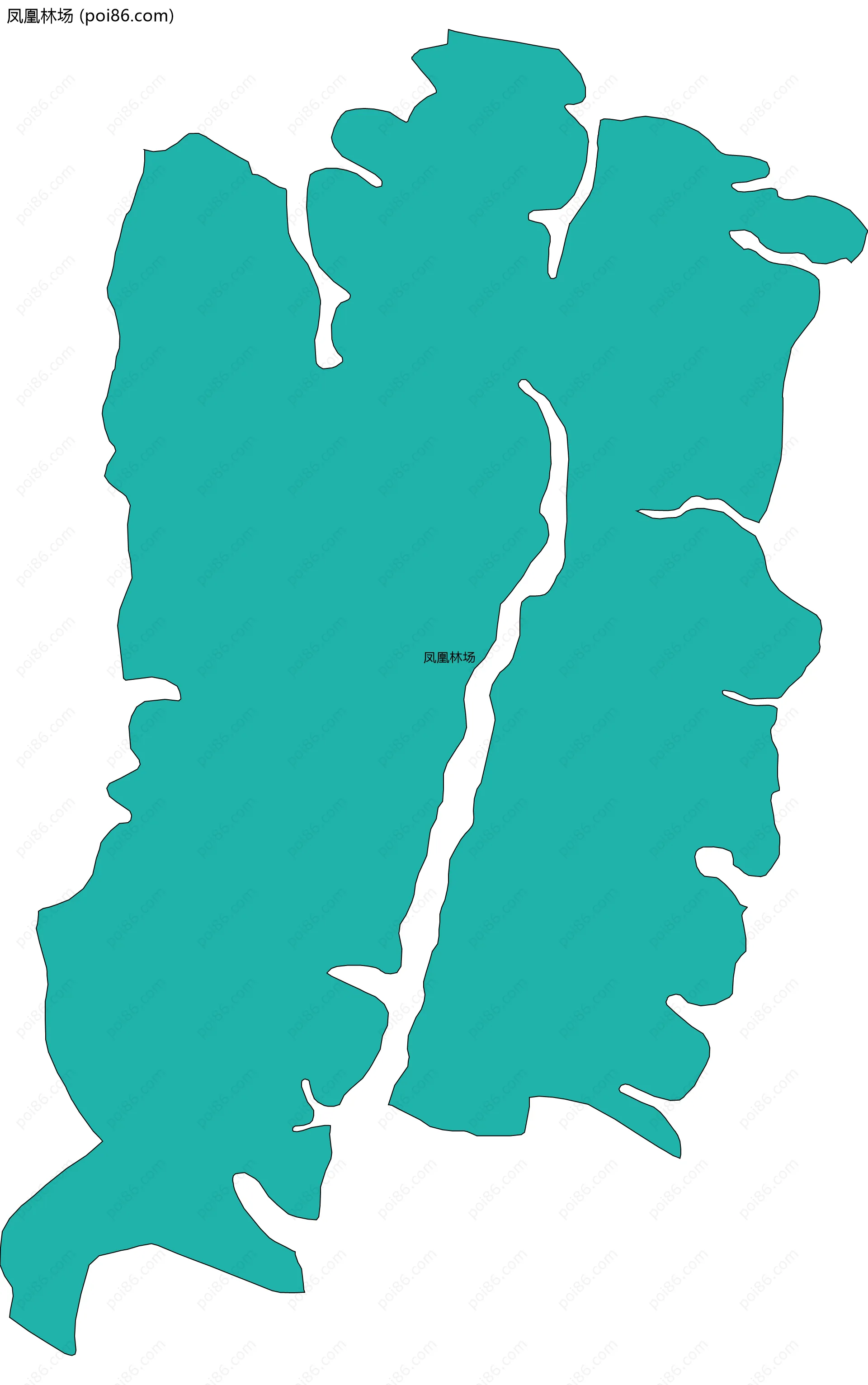 凤凰林场边界地图