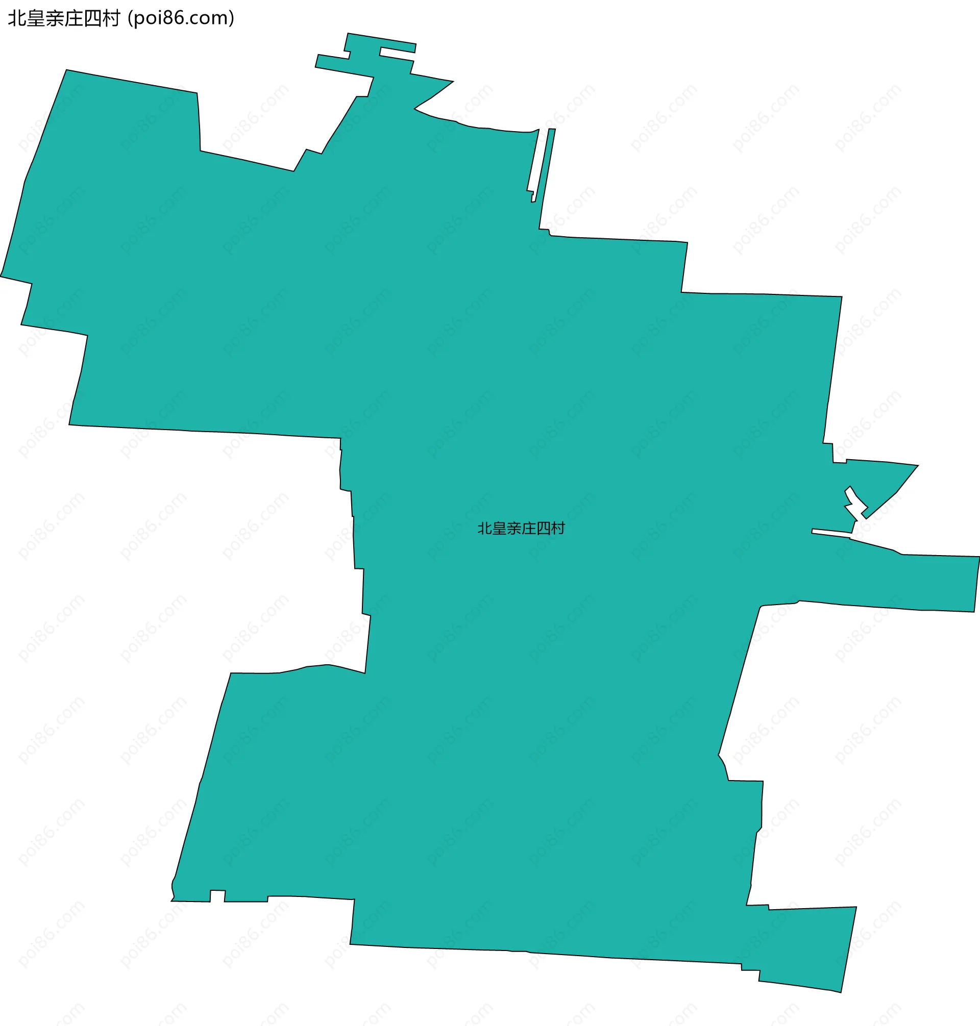 北皇亲庄四村边界地图