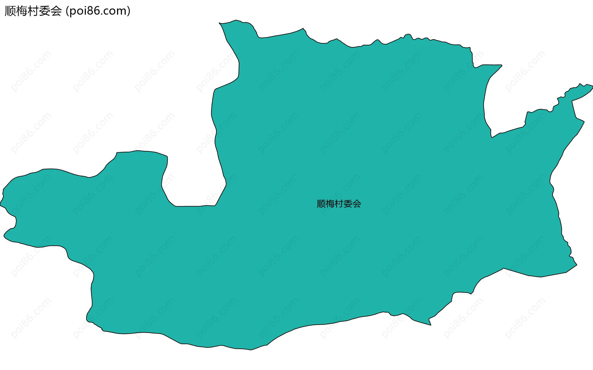 顺梅村委会边界地图