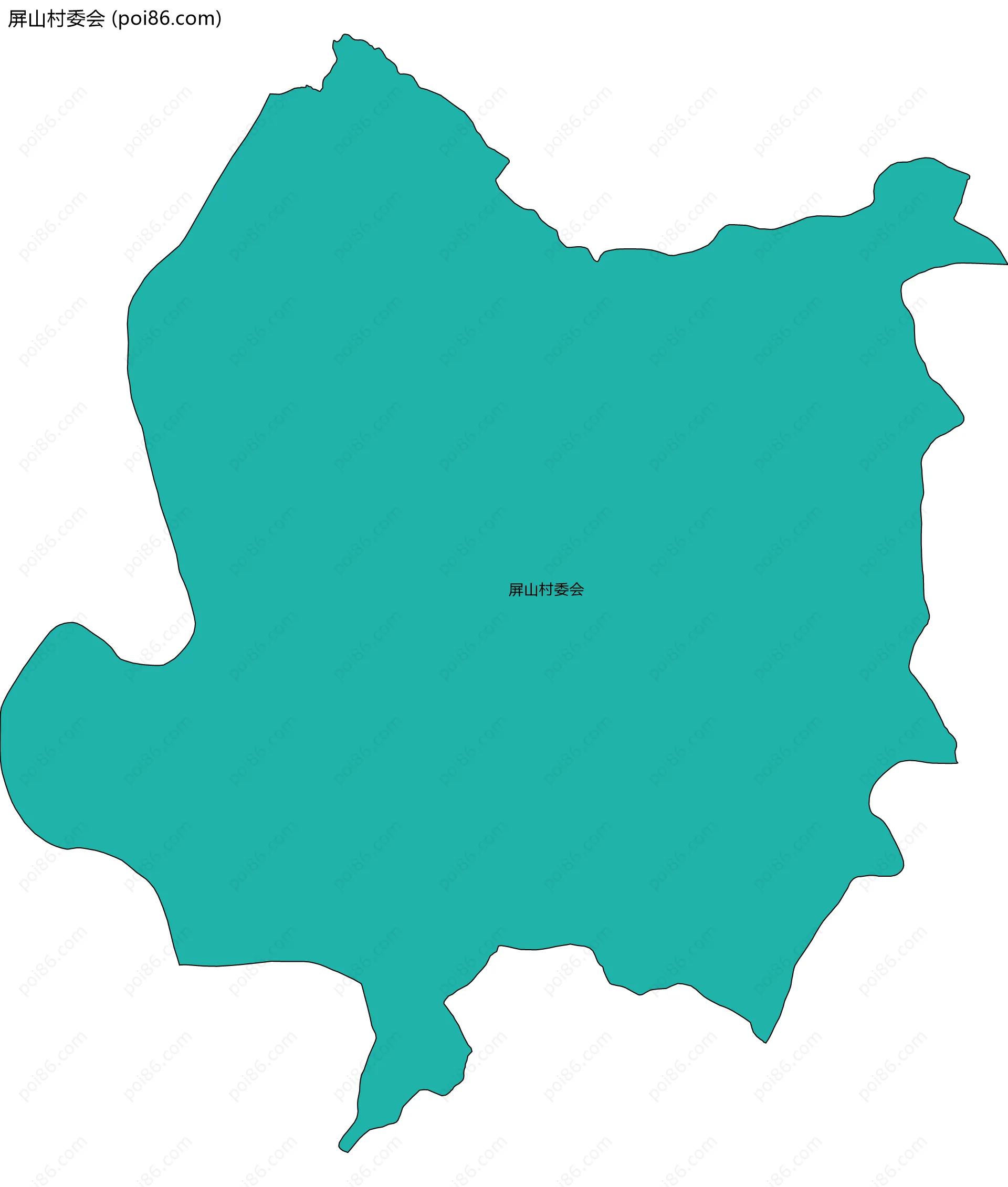 屏山村委会边界地图