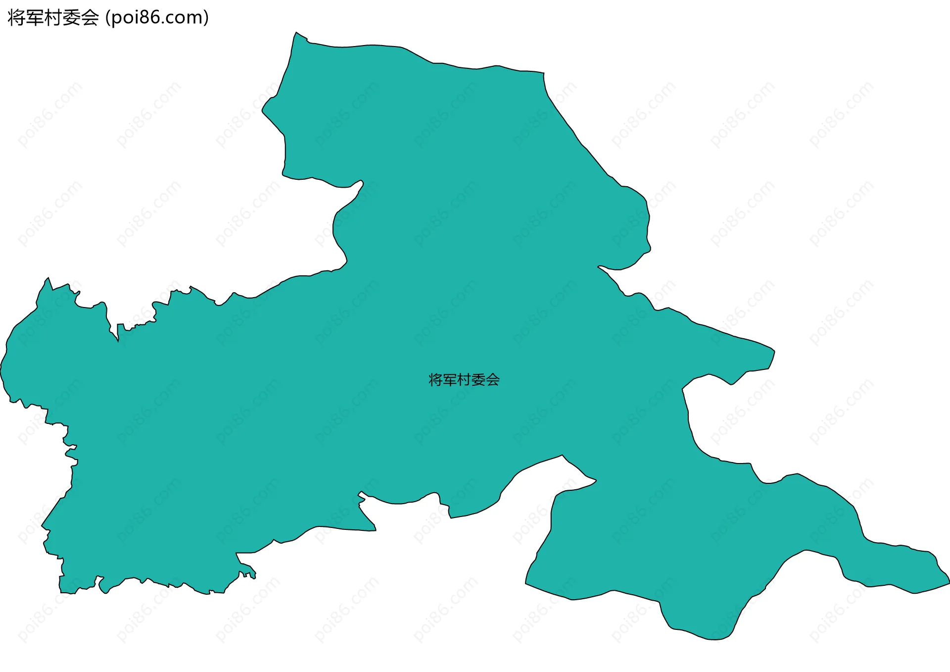 将军村委会边界地图