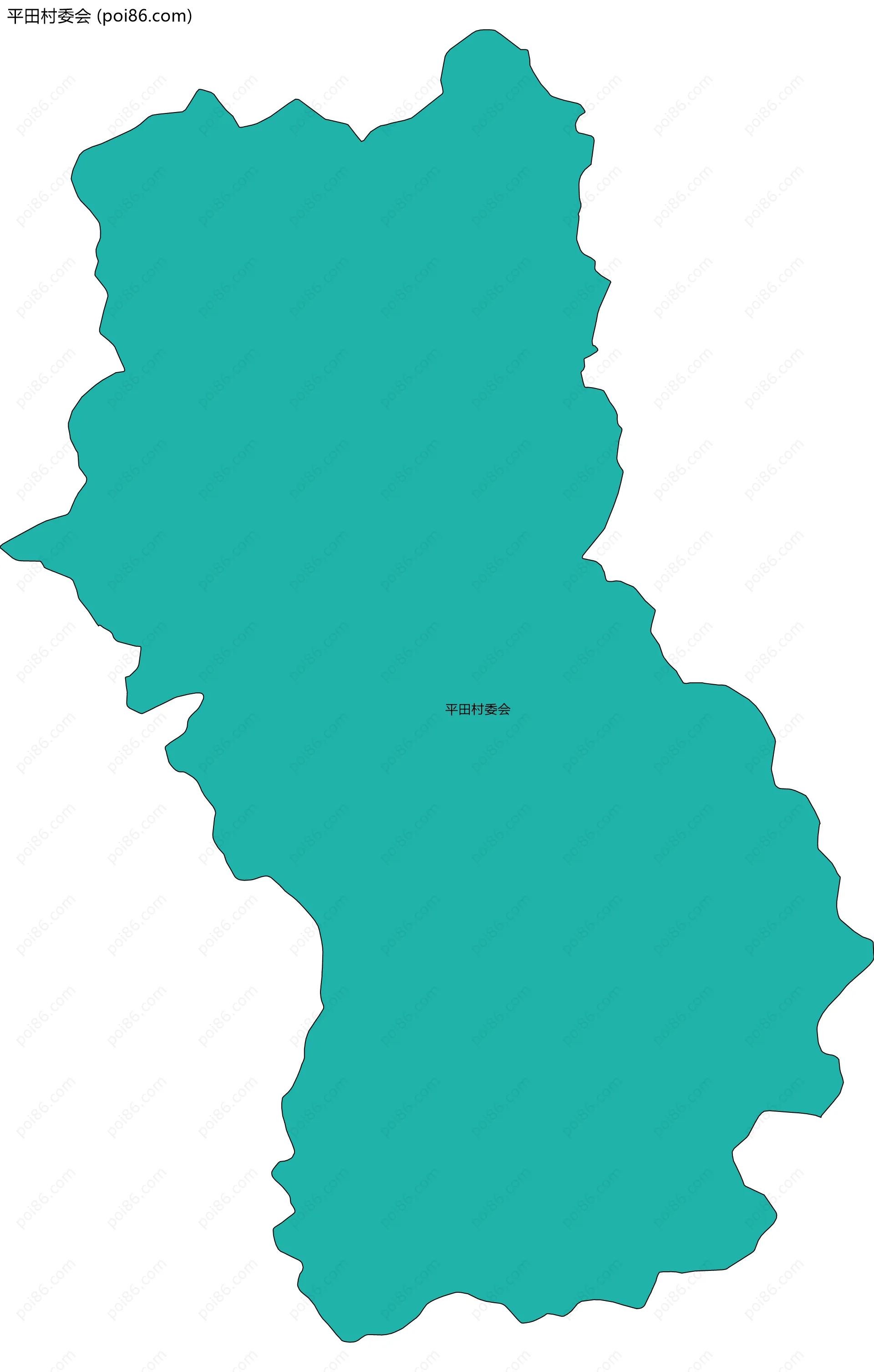 平田村委会边界地图