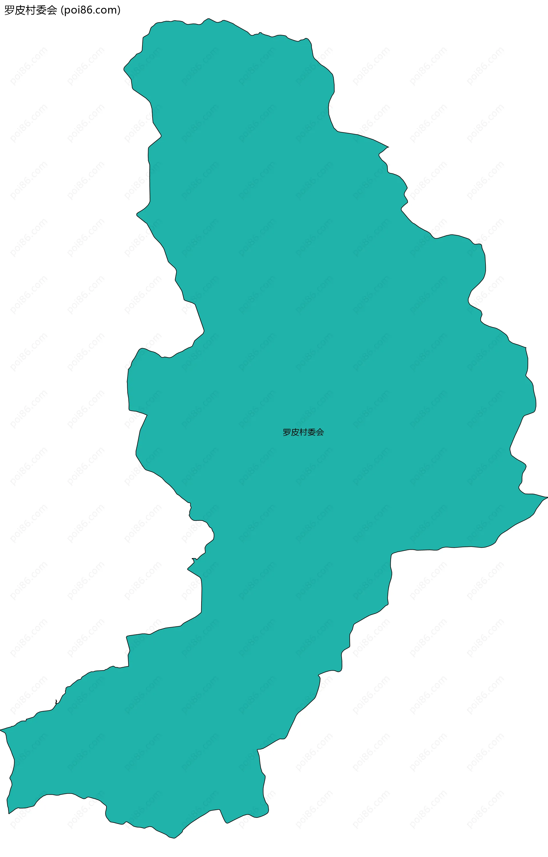 罗皮村委会边界地图