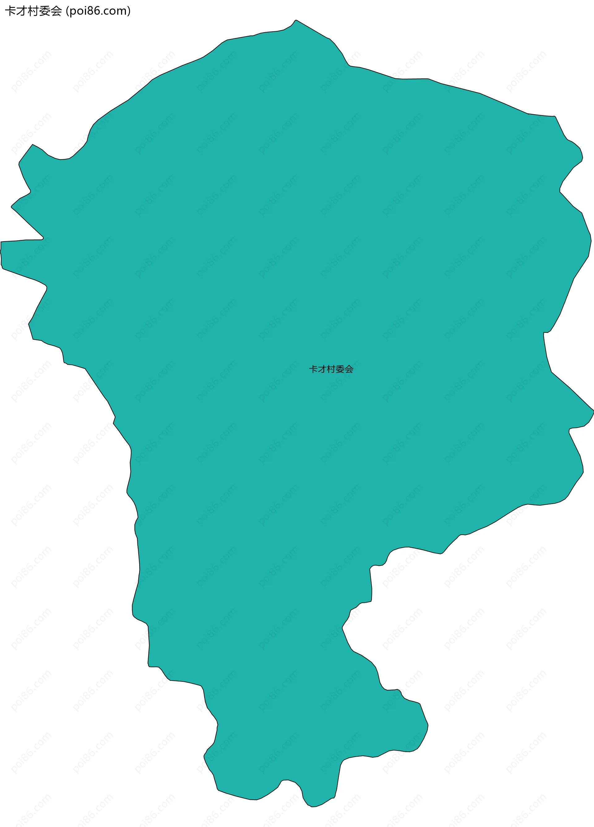 卡才村委会边界地图