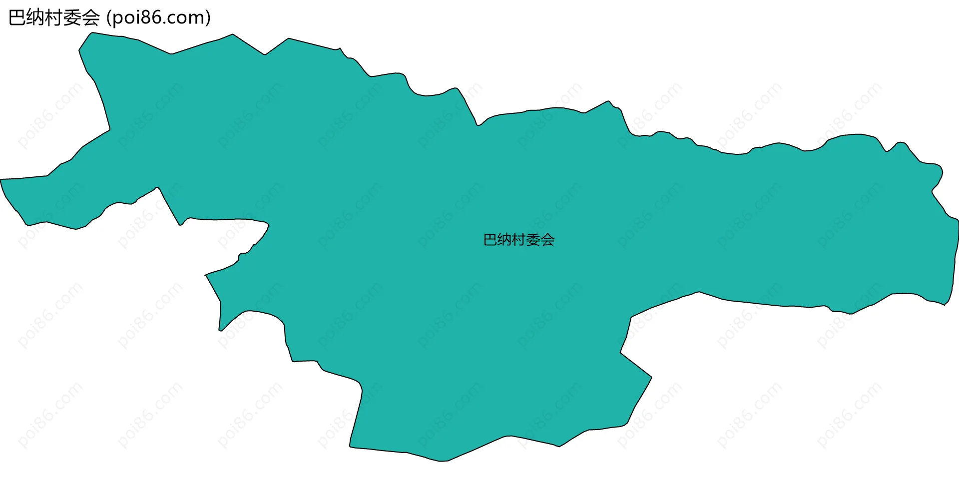 巴纳村委会边界地图