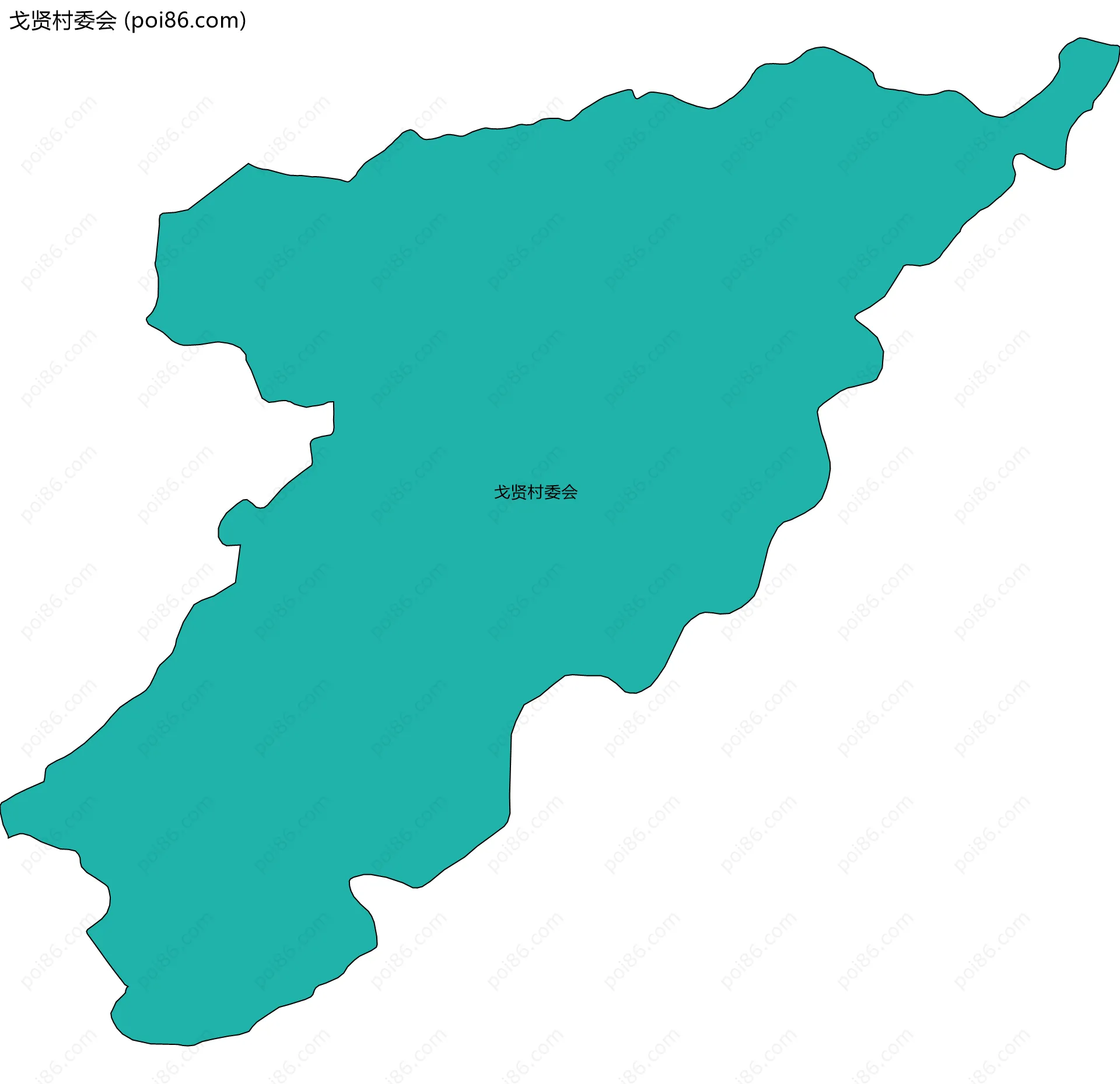 戈贤村委会边界地图