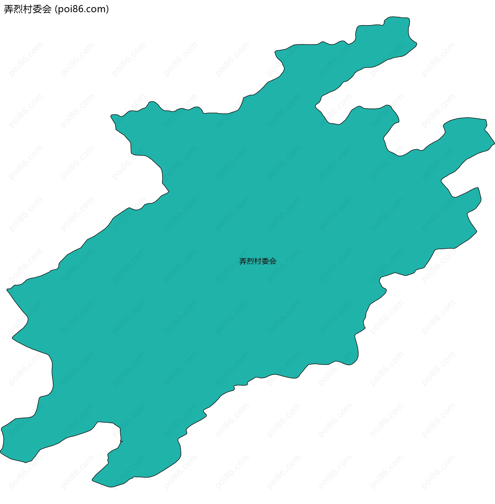 弄烈村委会边界地图