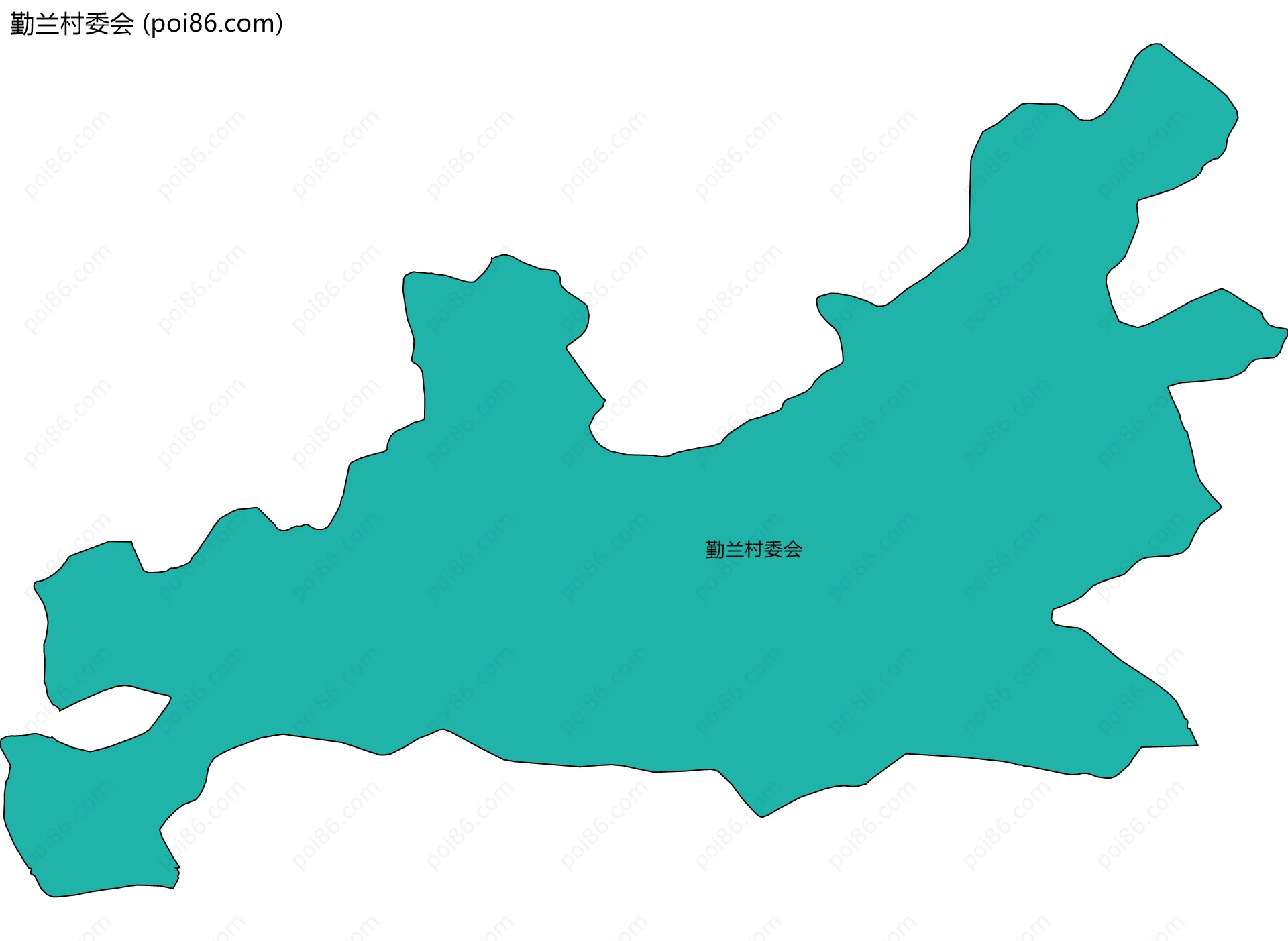 勤兰村委会边界地图