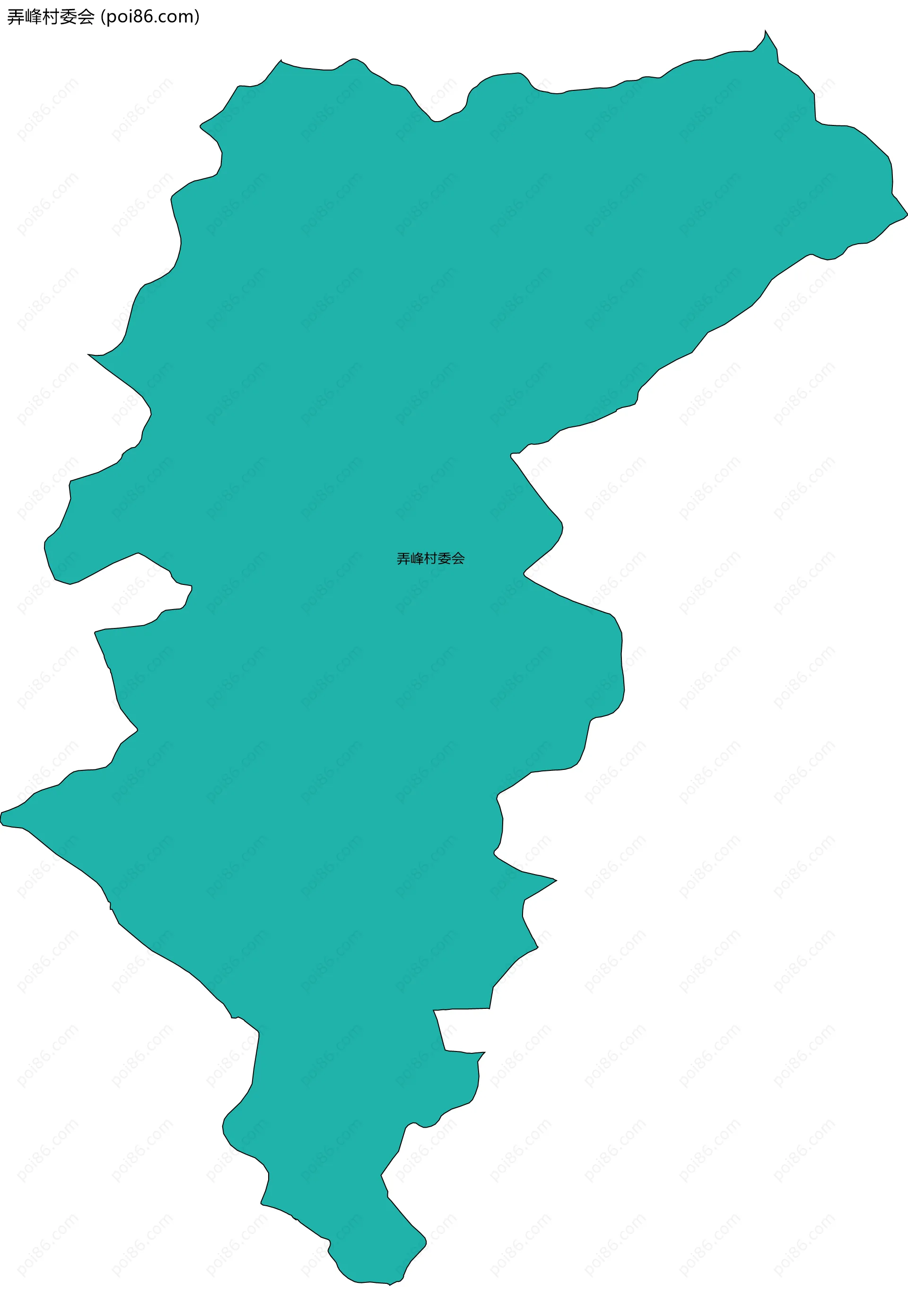 弄峰村委会边界地图