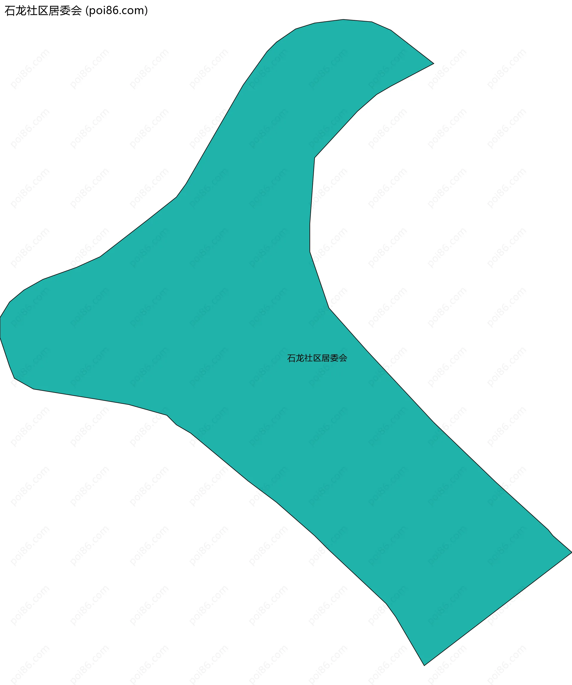 石龙社区居委会边界地图