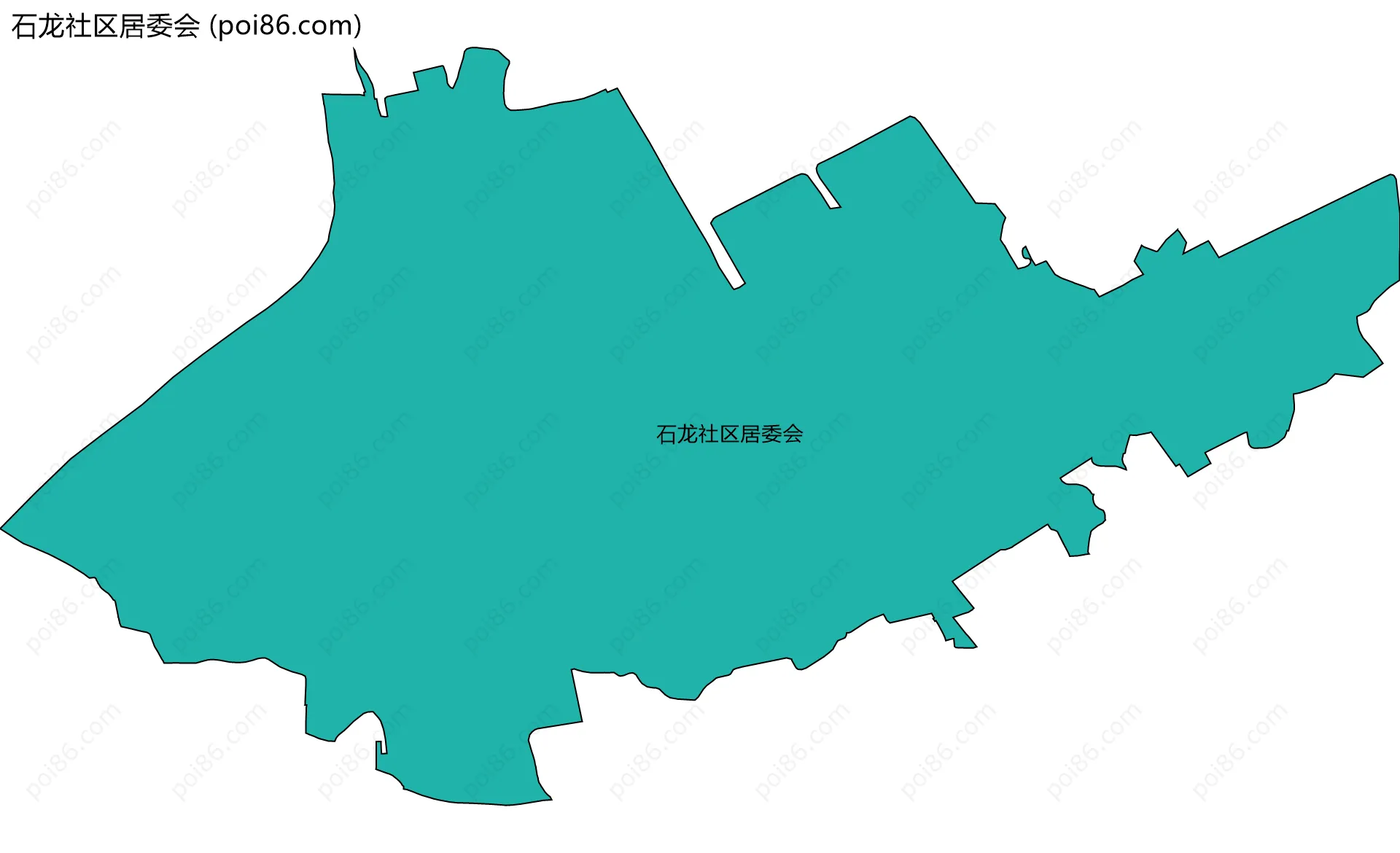 石龙社区居委会边界地图