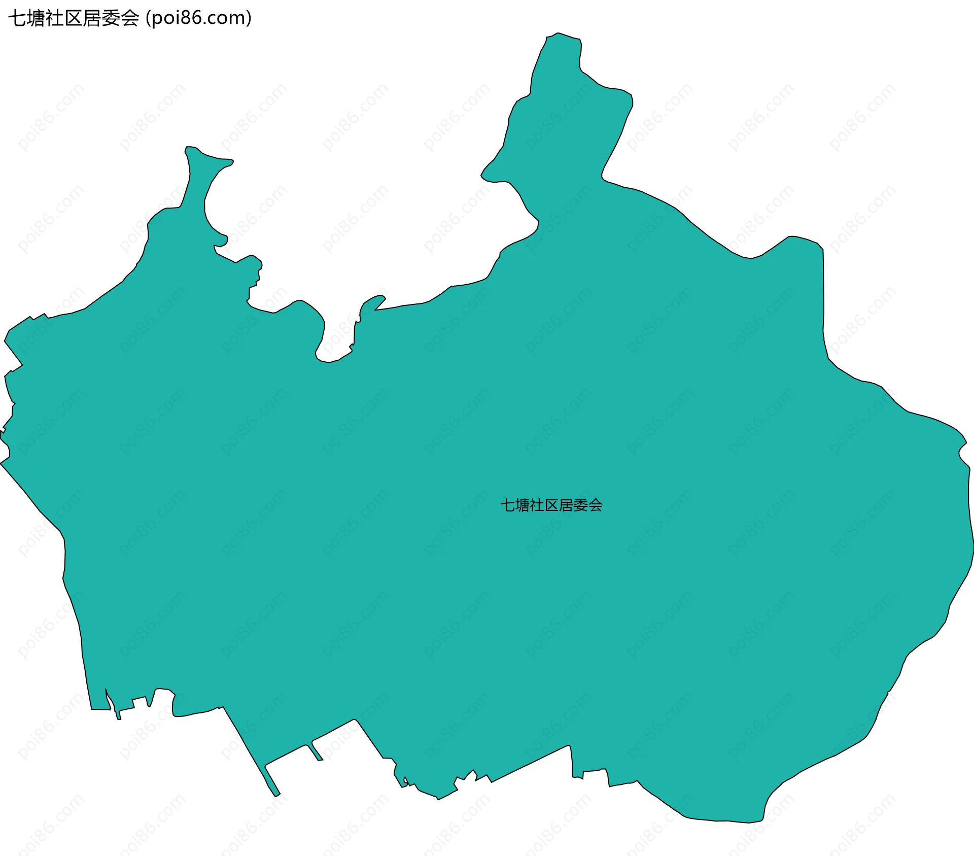 七塘社区居委会边界地图