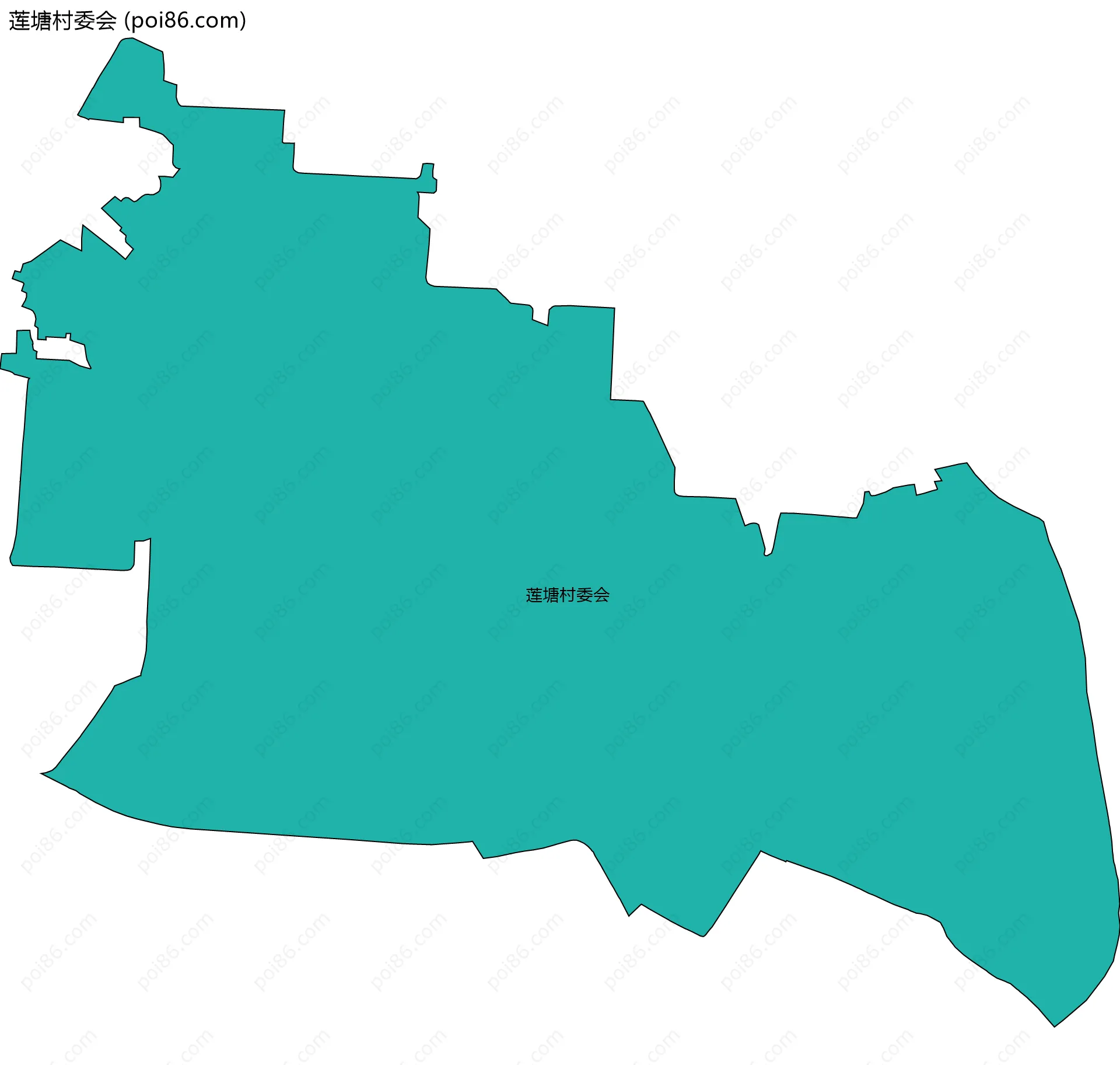 莲塘村委会边界地图