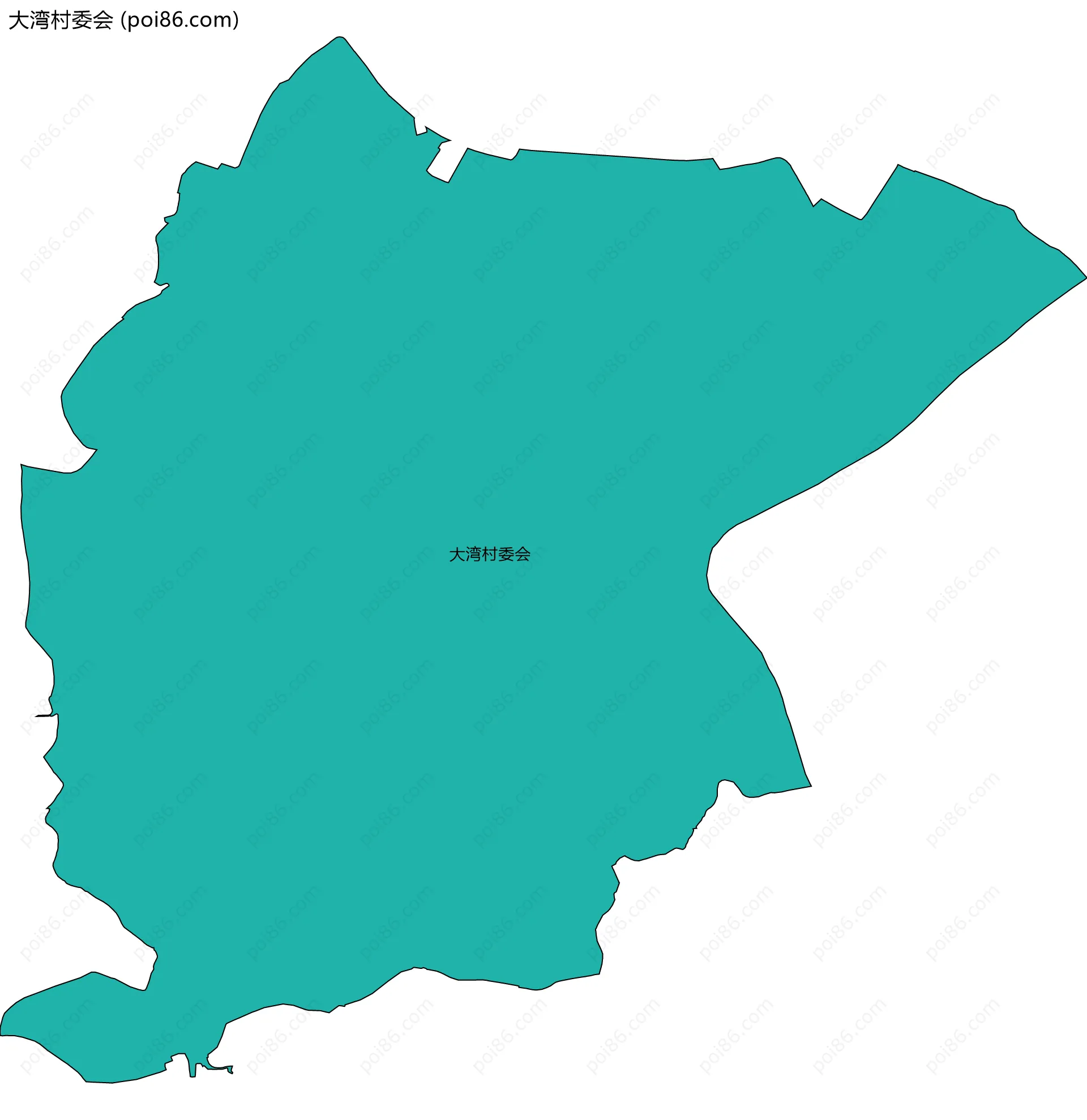 大湾村委会边界地图