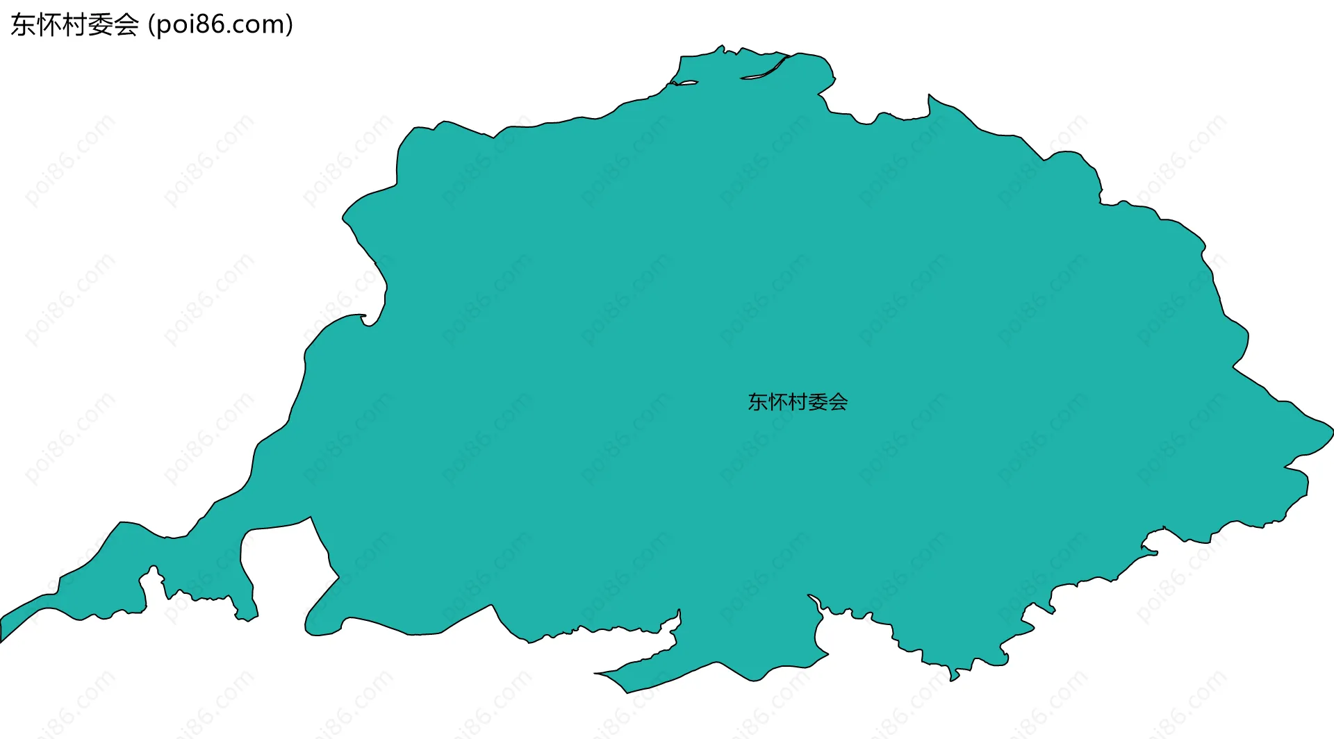 东怀村委会边界地图