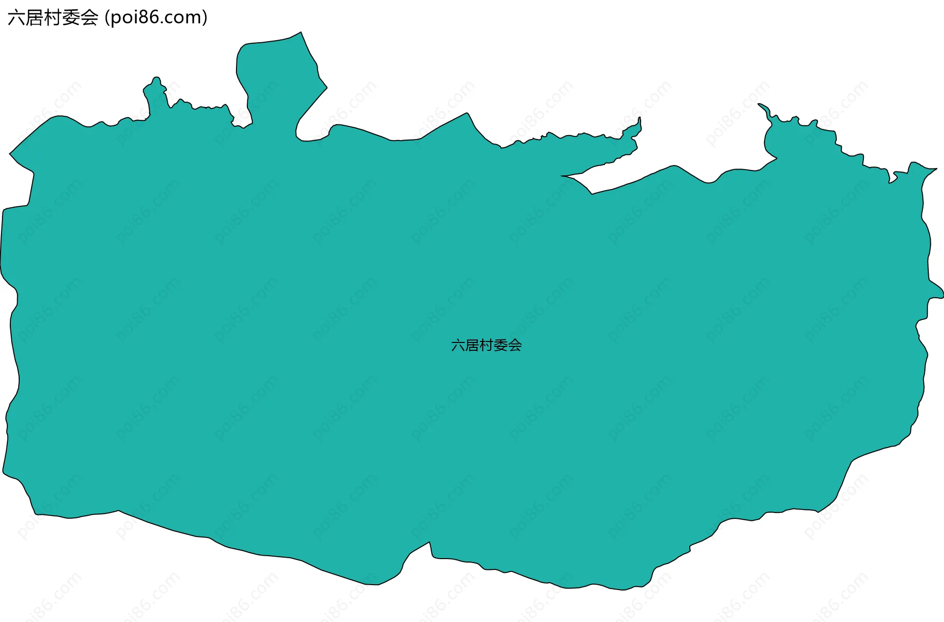 六居村委会边界地图