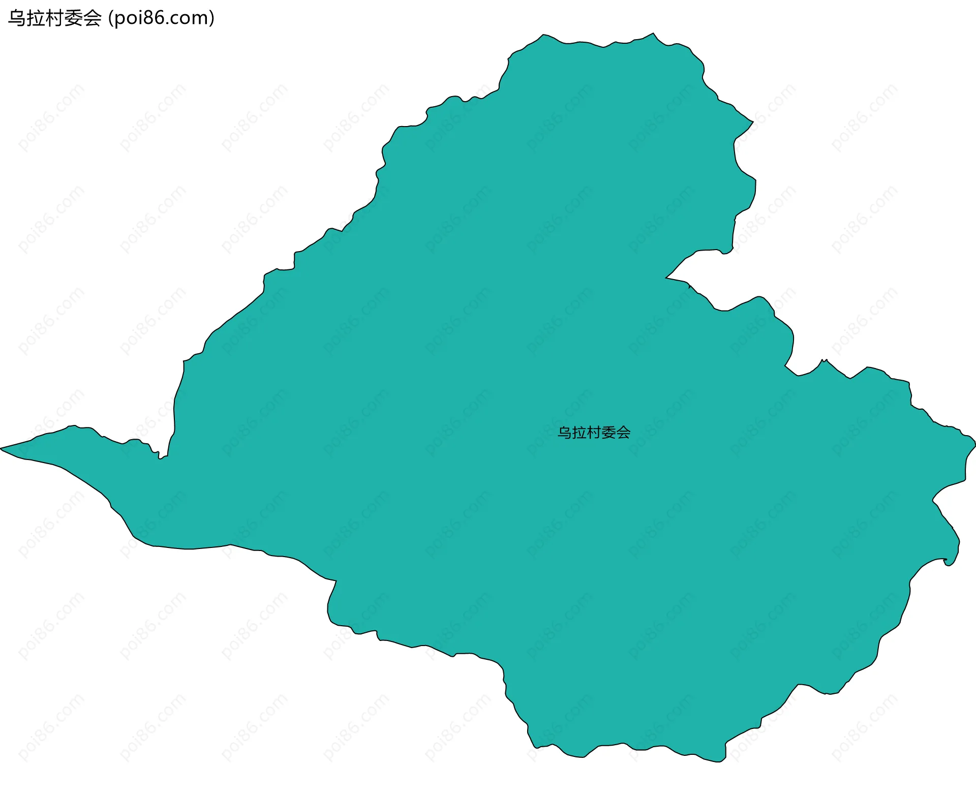 乌拉村委会边界地图