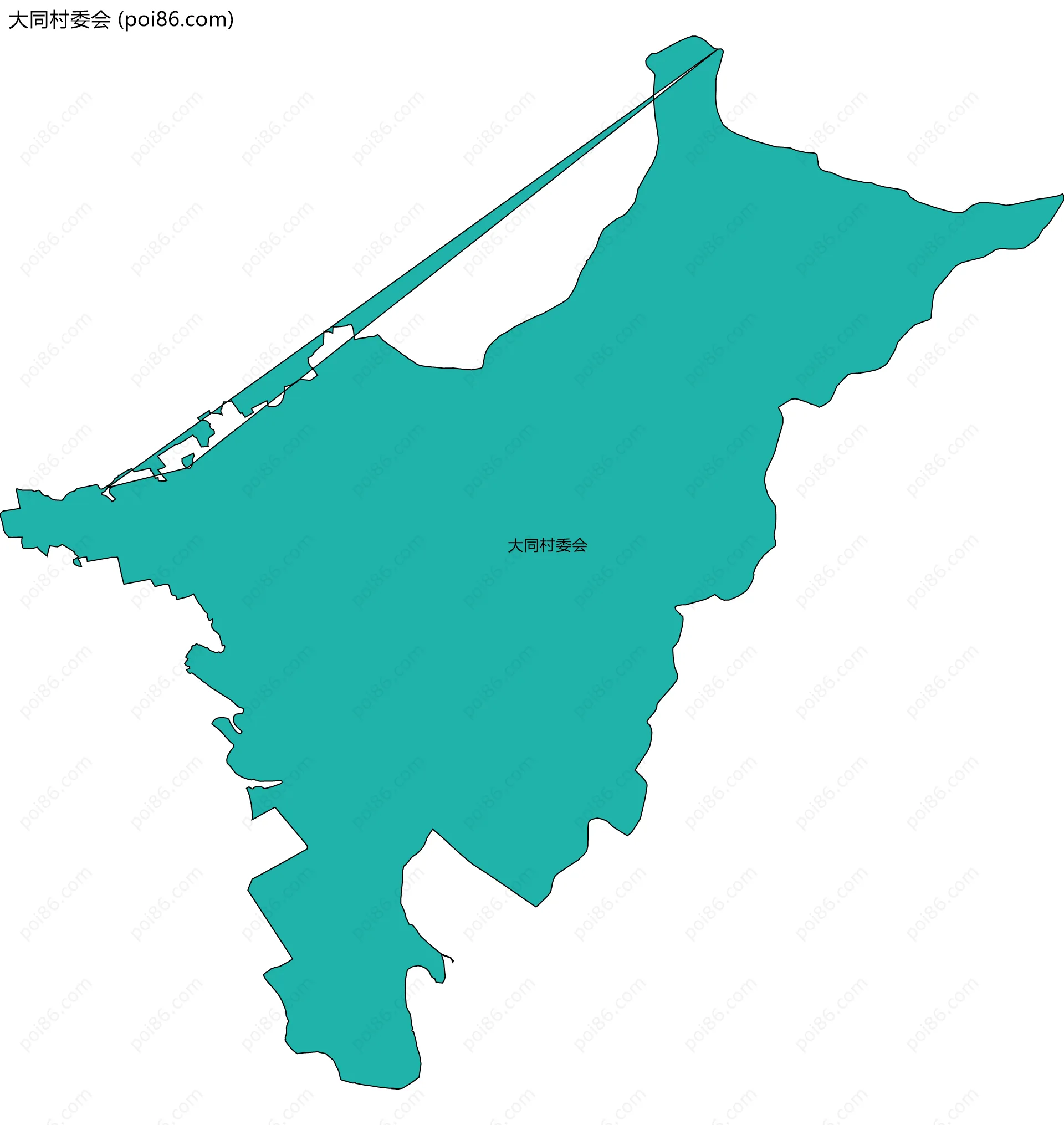 大同村委会边界地图