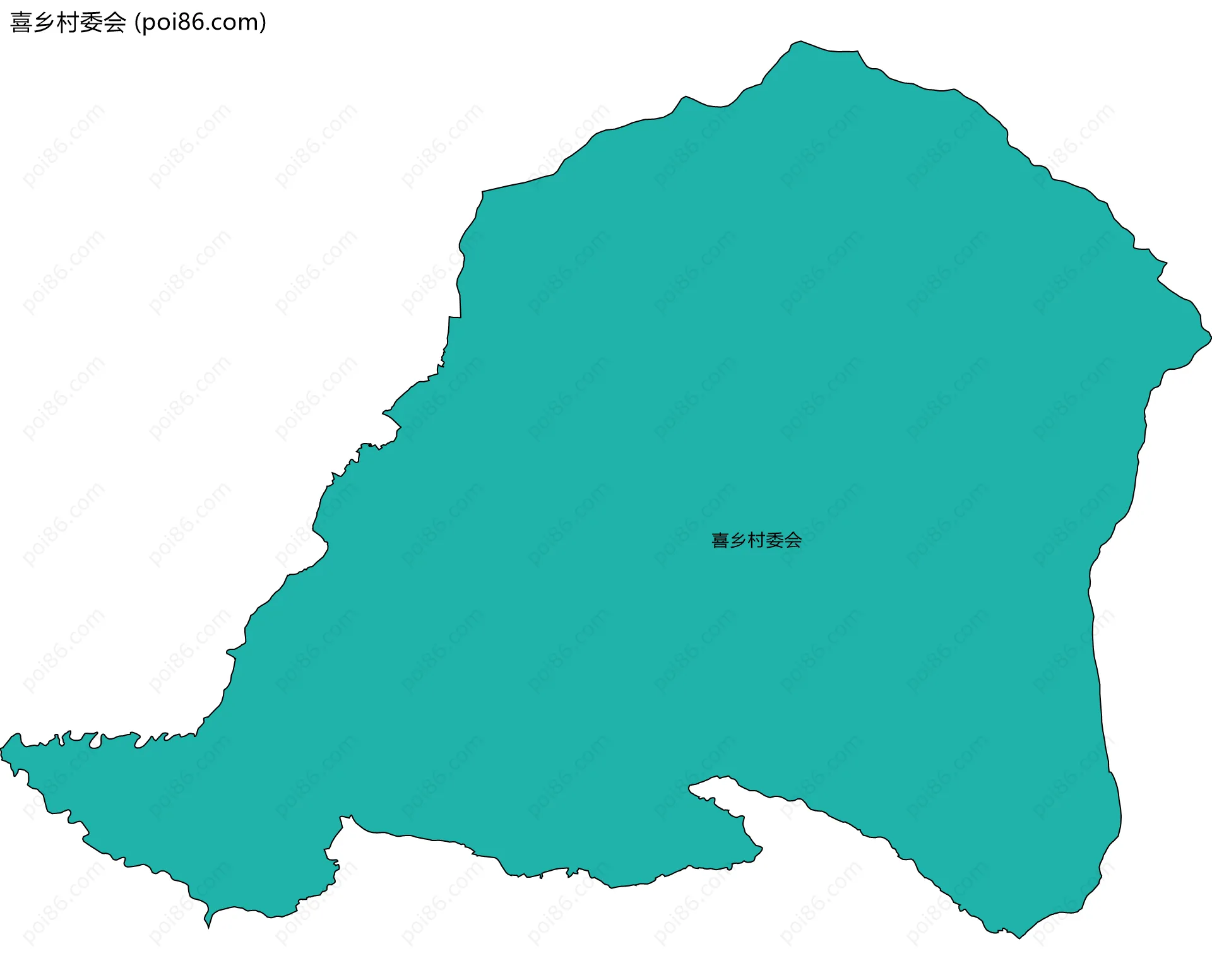 喜乡村委会边界地图
