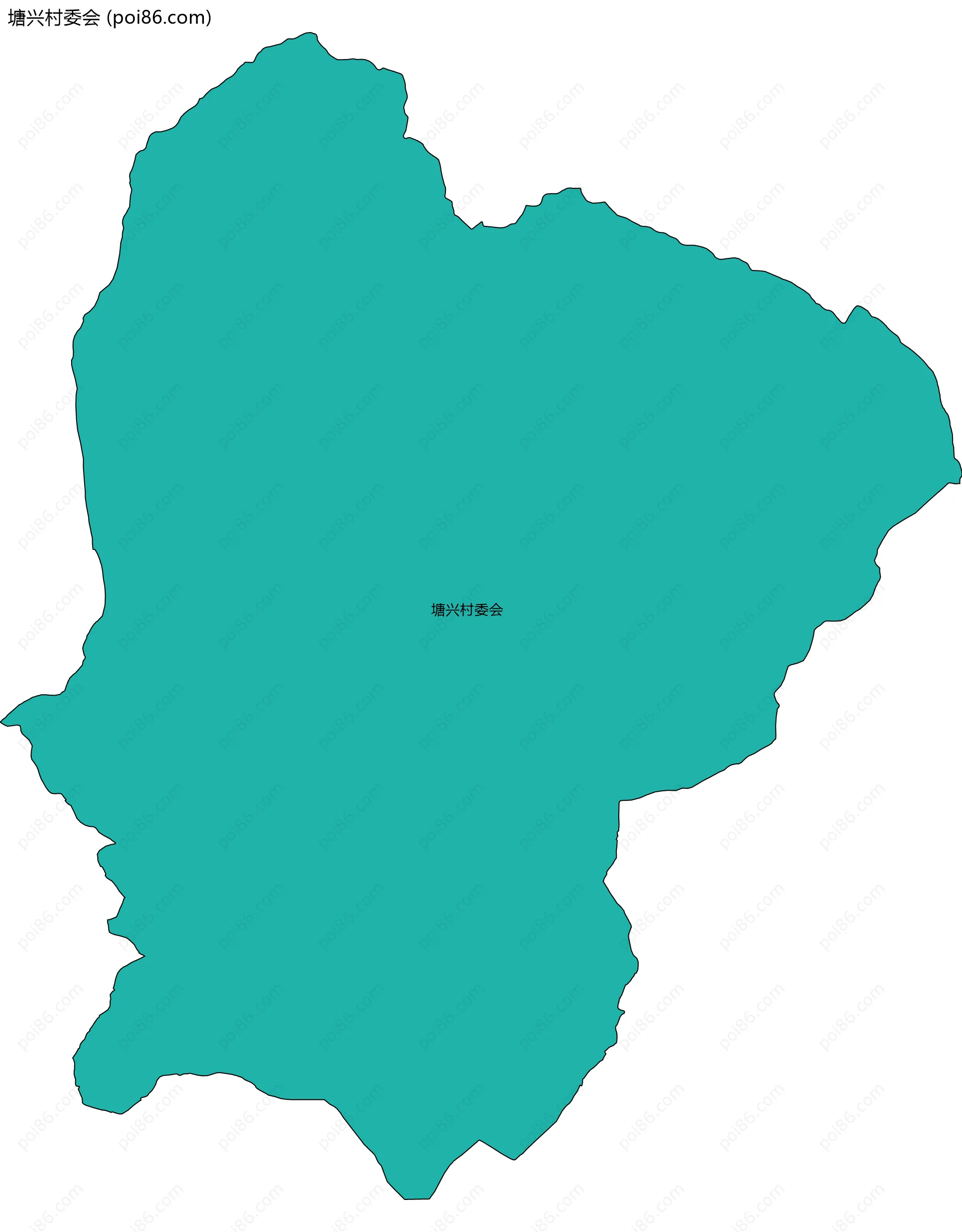 塘兴村委会边界地图