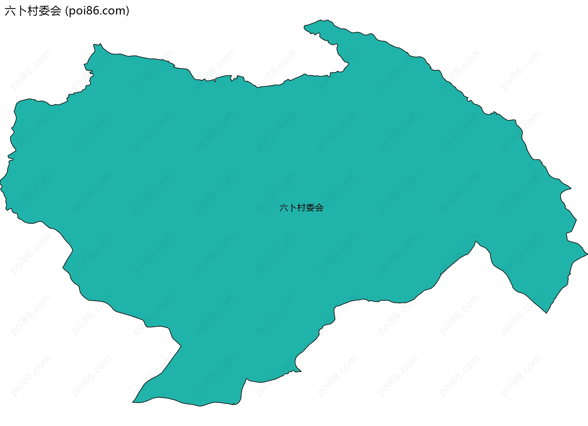 六卜村委会边界地图