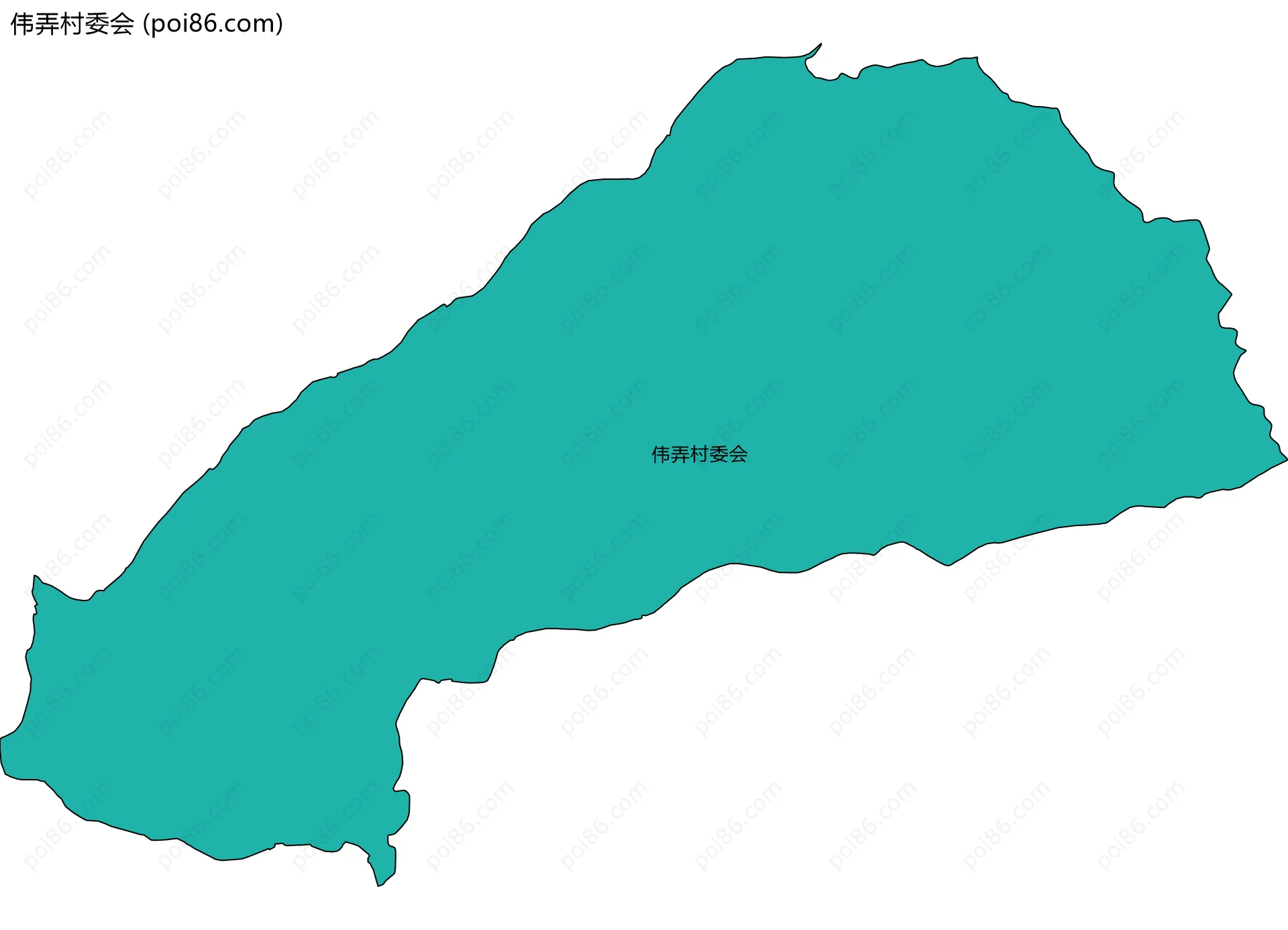 伟弄村委会边界地图