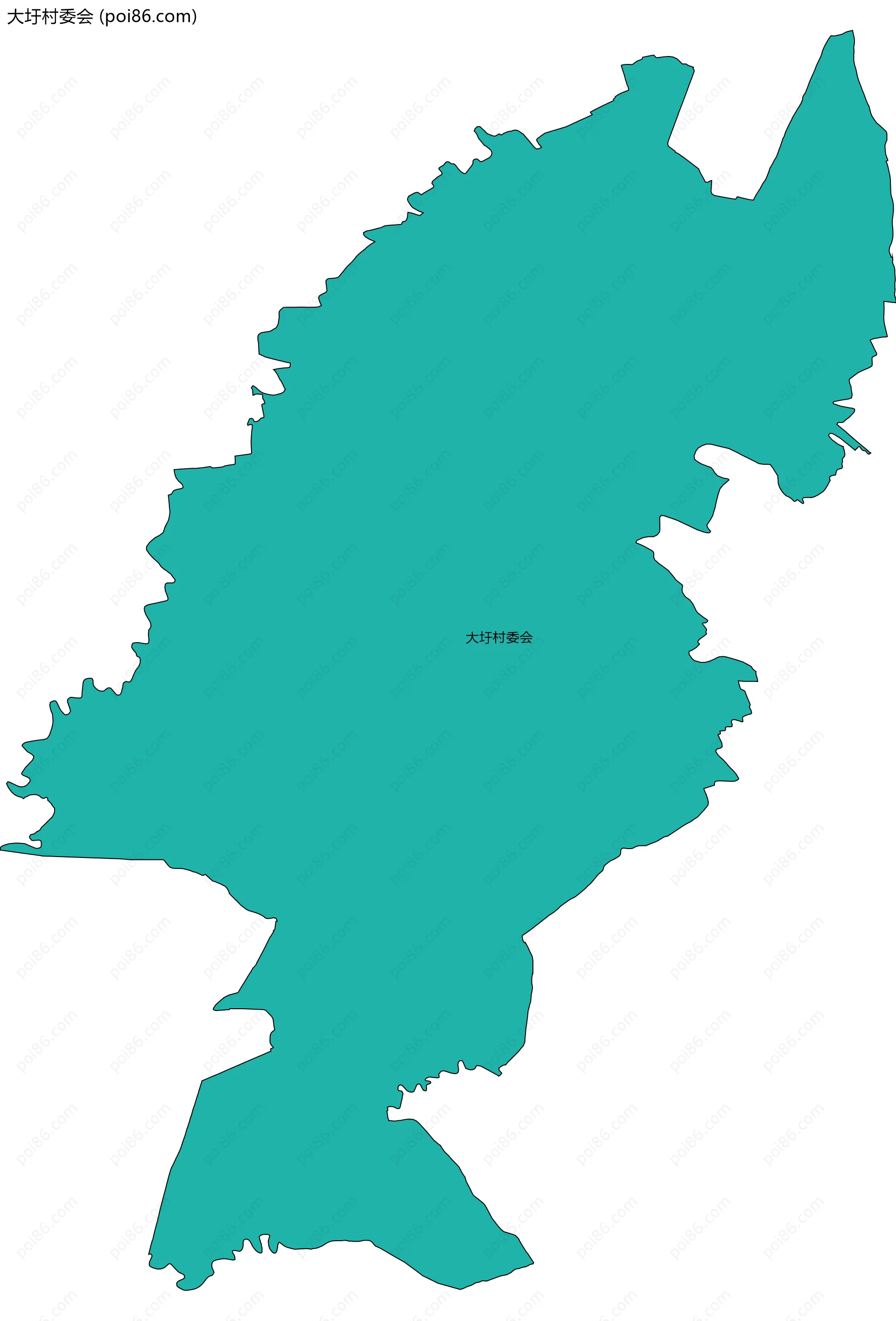 大圩村委会边界地图