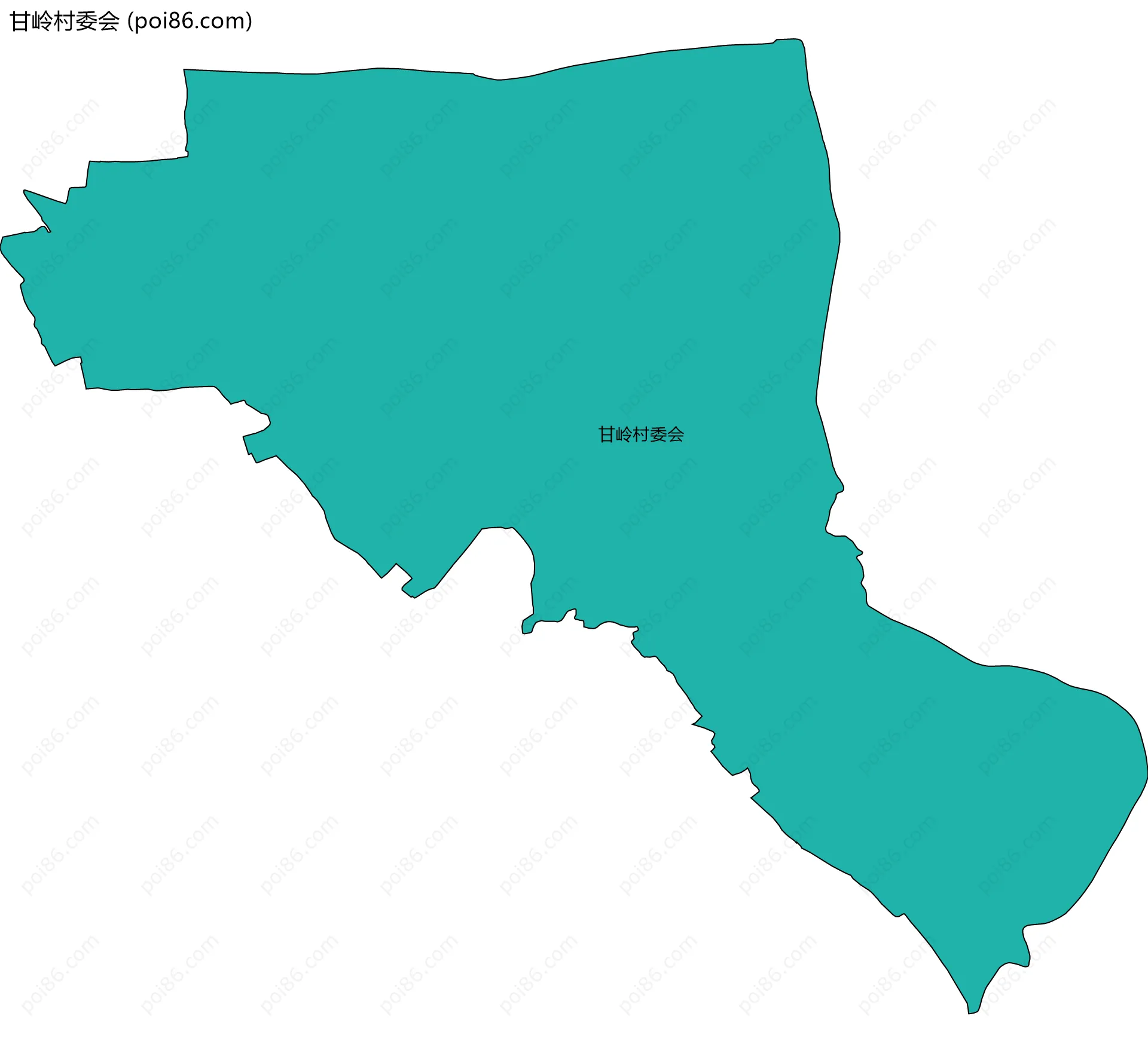 甘岭村委会边界地图